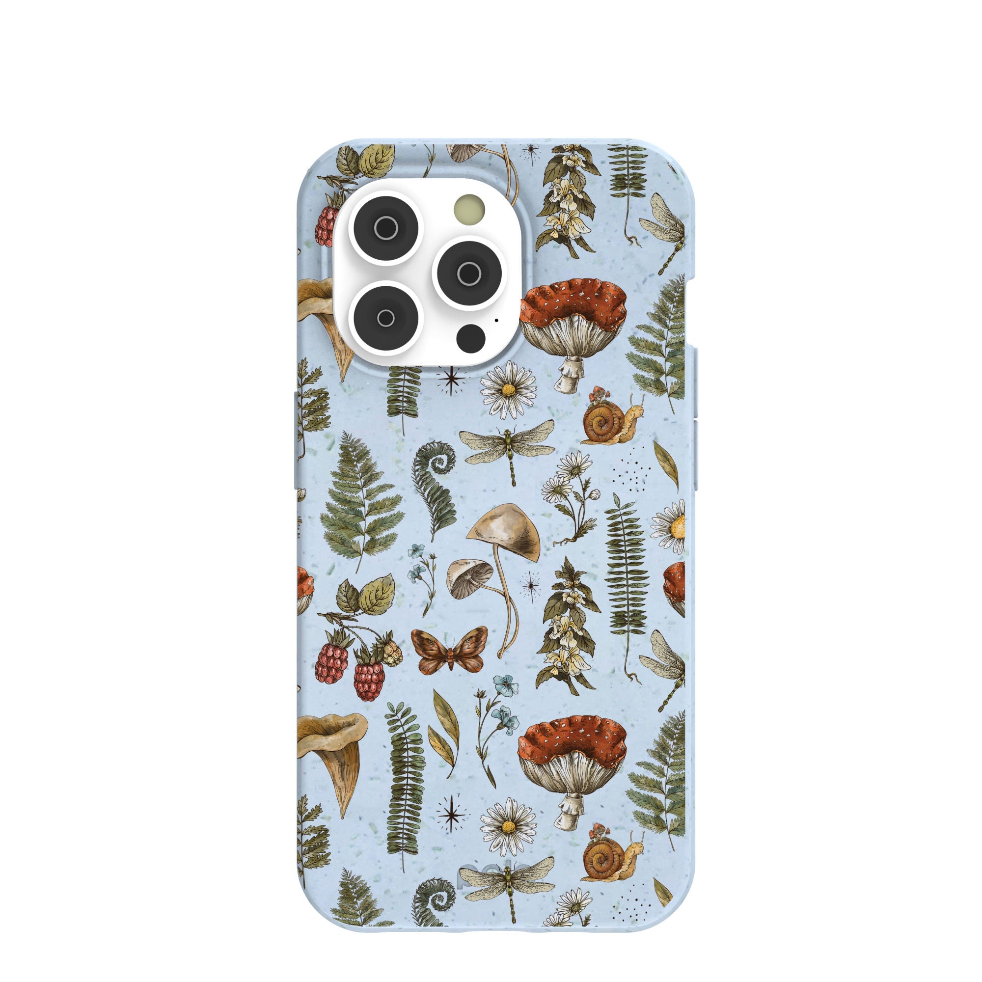 Powder Blue Nature walks iPhone 14 Pro Case Refurbished - Pela Case refurbished available on Cerqular