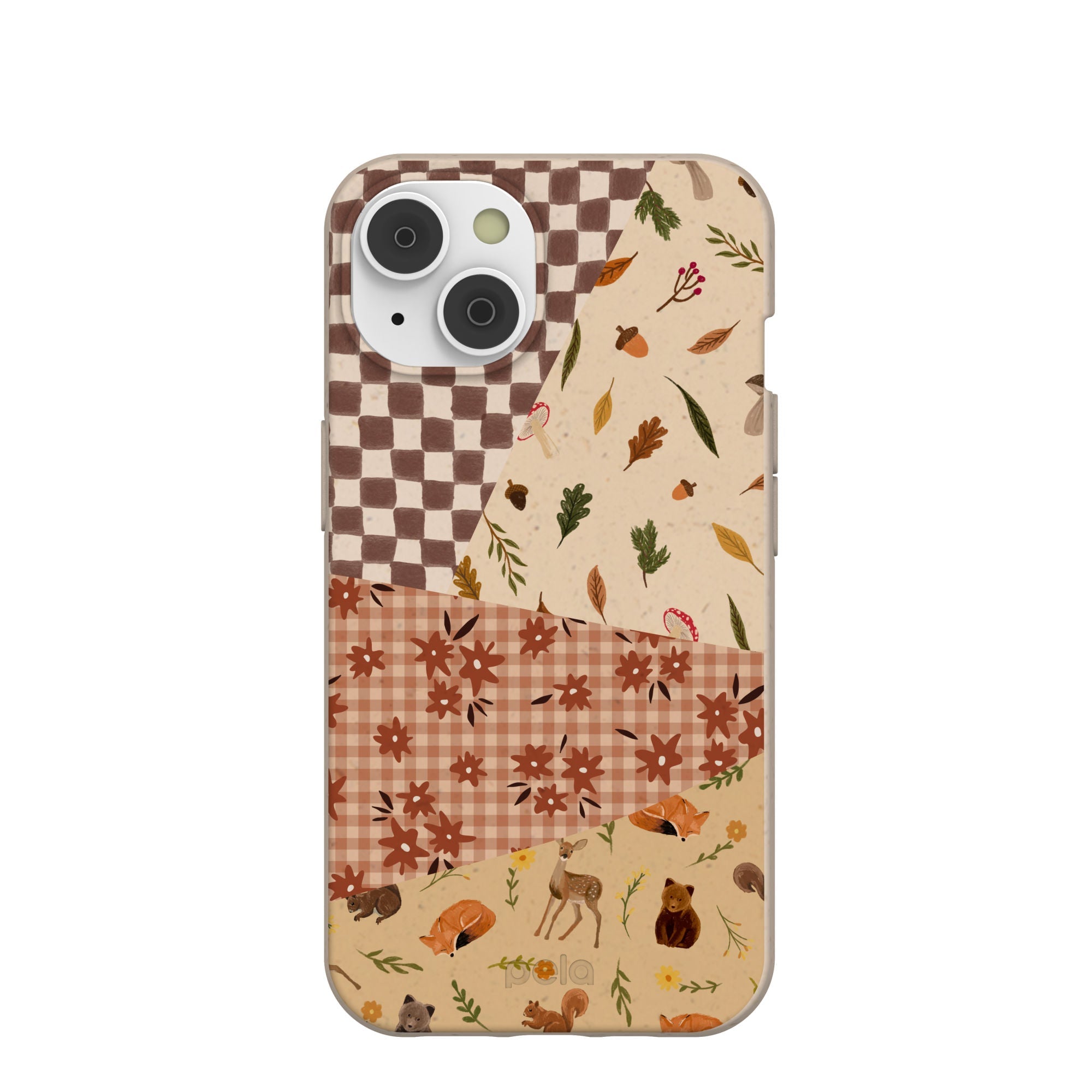 Seashell Autumn Quilt iPhone 14/16e Case Refurbished - Pela Case refurbished available on Cerqular