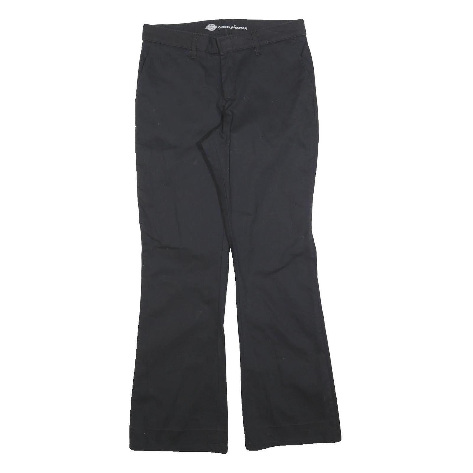 DICKIES Womens Cotton Blend Black Slim Bootcut Trousers W30 L30 Workwear Refurbished - N/A refurbished available on Cerqular
