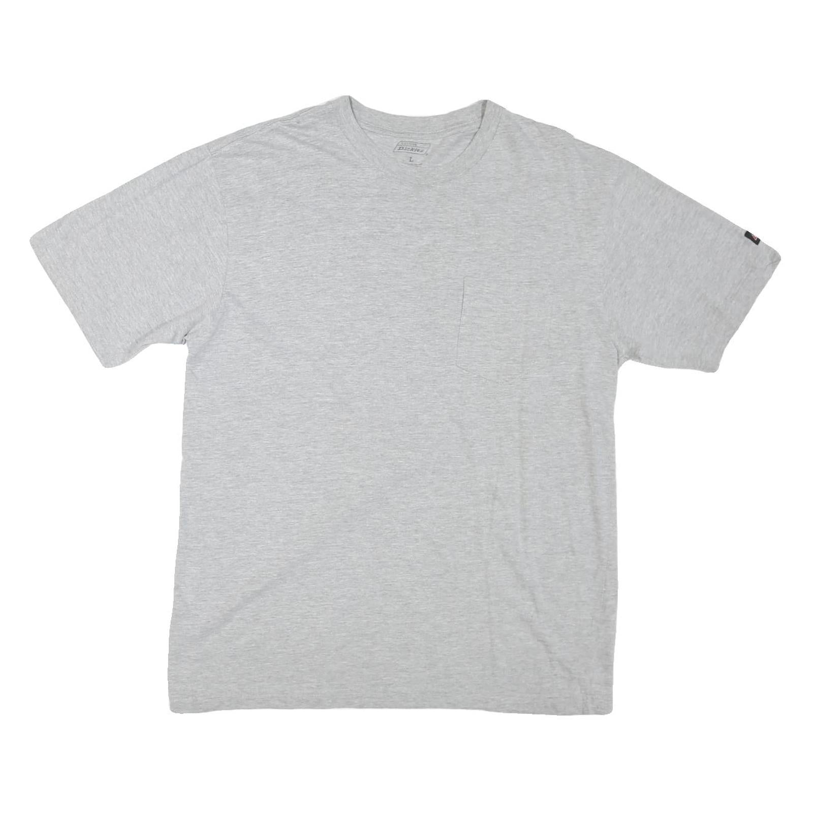 DICKIES Mens Grey Pocket T-Shirt L Short Sleeve Crew Neck Plain Cotton Refurbished - N/A refurbished available on Cerqular