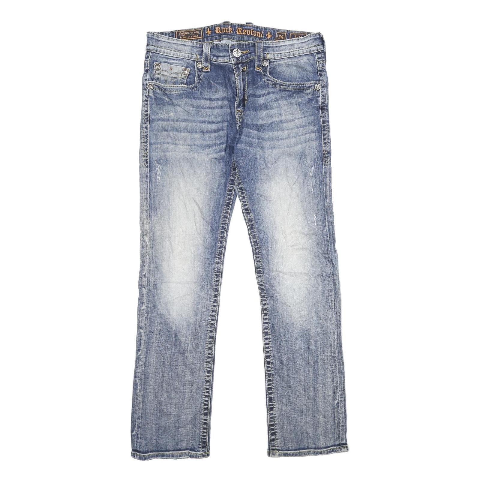 Buy ROCK REVIVAL Womens Jeans Blue Relaxed Straight Denim Light W34 L32 Stylish Refurbished - $71.49 ROCK REVIVAL Womens Jeans Blue Relaxed Straight Denim Light W34 L32 Stylish Refurbished - N/A refurbished available on Cerqular