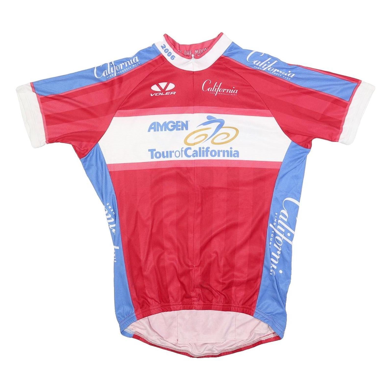 VOLER Mens Red & Blue Tour Of California Cycling T-Shirt L Short Sleeve Crew Refurbished - N/A refurbished available on Cerqular