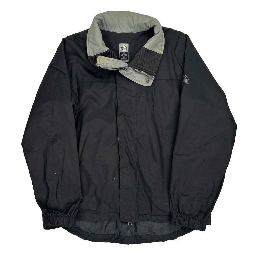Outer Layer Nike Acg Windbreaker - Medium Black Polyester Refurbished - Thrifted (note: this is a term often used to describe second- refurbished available on Cerqular