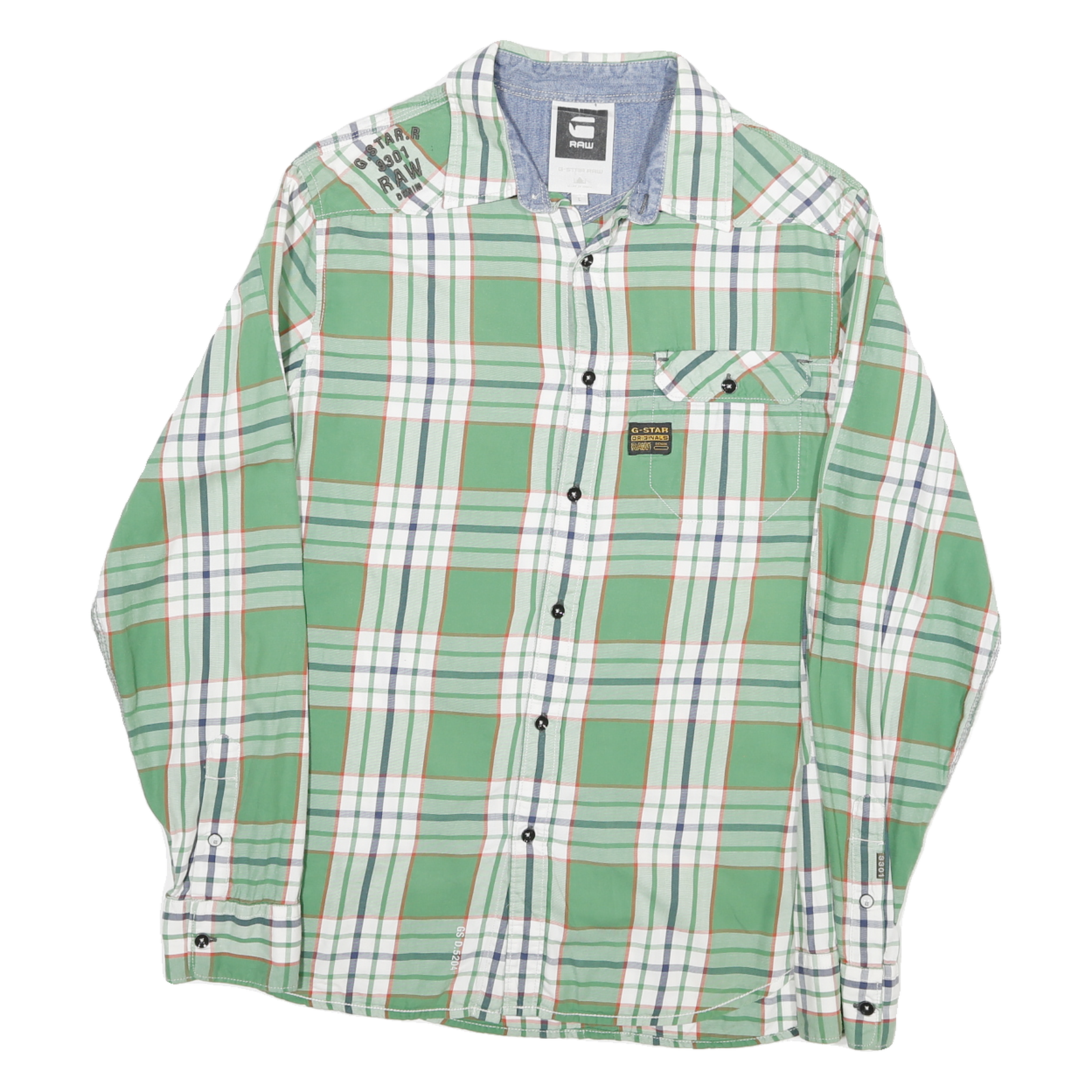 Buy G-STAR Mens Green White & Navy Check Shirt S Lightweight Cotton Casual Refurbished - $28.59 G-STAR Mens Green White & Navy Check Shirt S Lightweight Cotton Casual Refurbished - N/A refurbished available on Cerqular