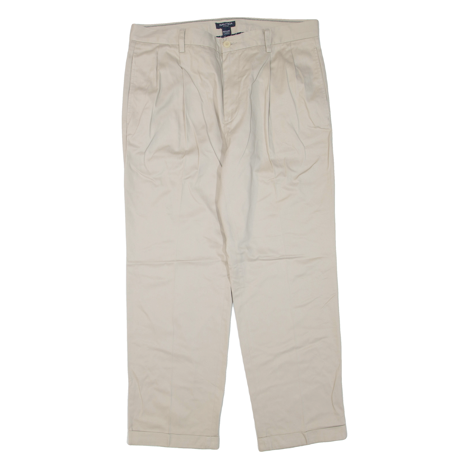 NAUTICA Mens Trousers Beige Regular Tapered W36 L30 Refurbished - N/A refurbished available on Cerqular