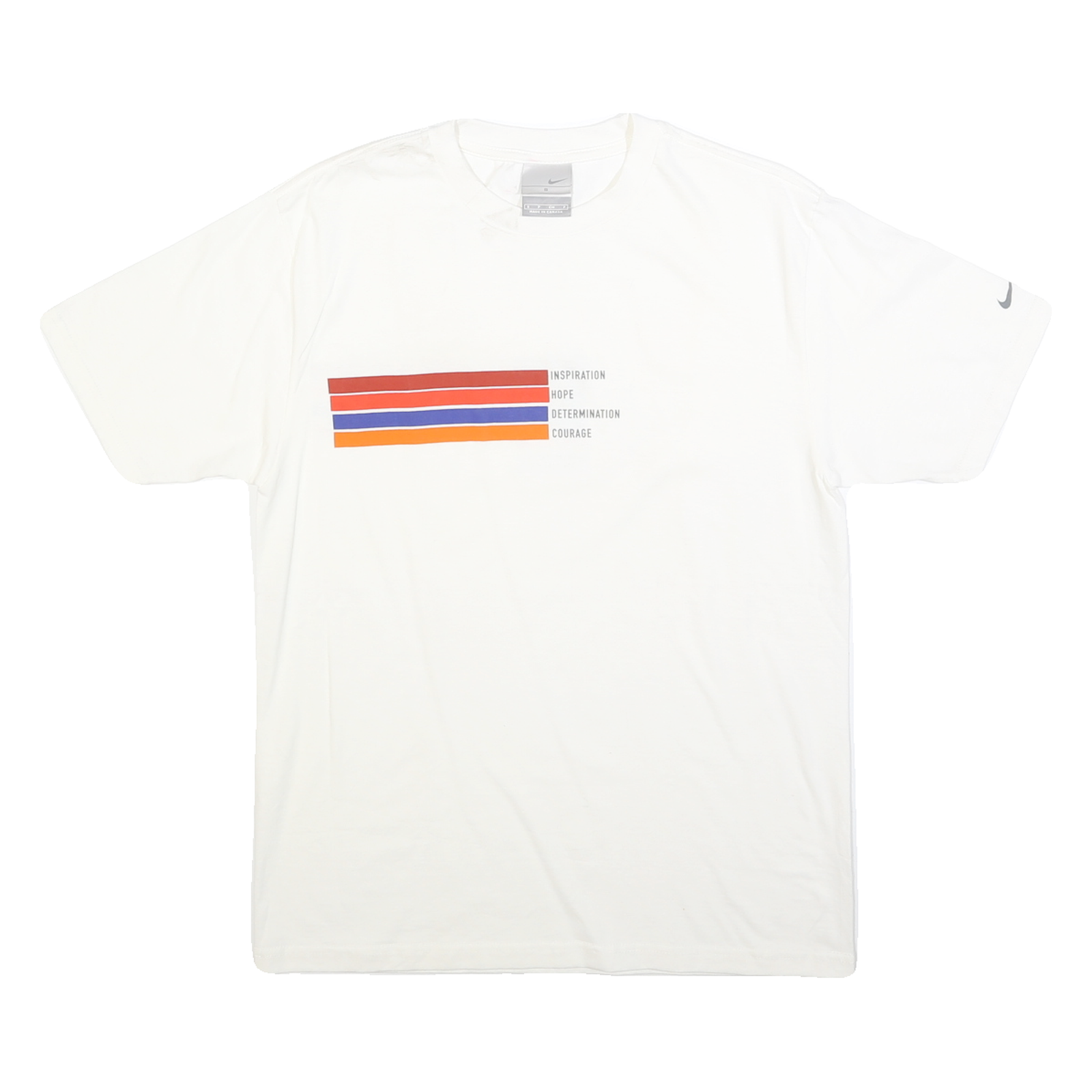 NIKE Mens White Graphic T-Shirt S Short Sleeve Crew Neck Inspirational Refurbished - N/A refurbished available on Cerqular