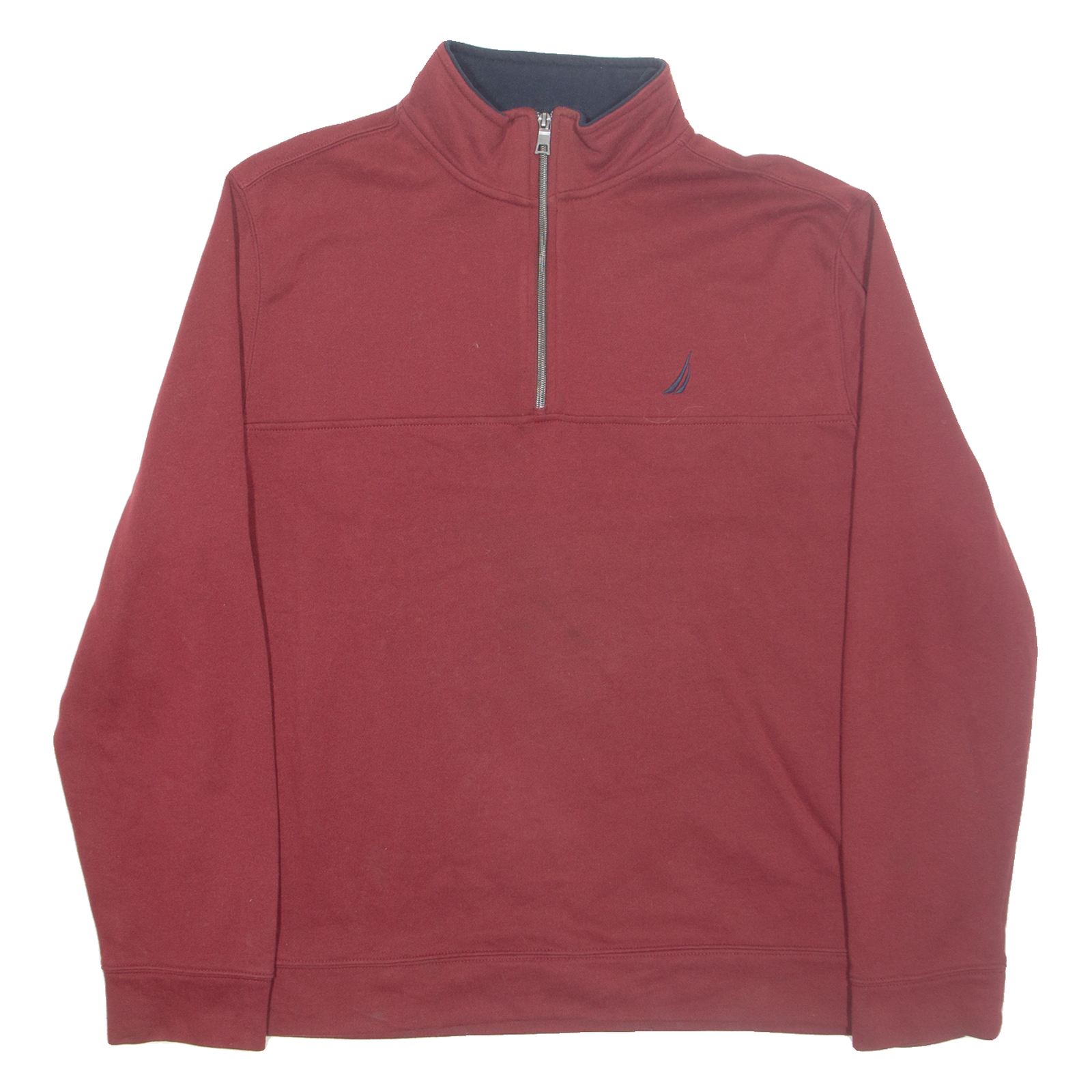 NAUTICA Mens Sweatshirt Maroon 1/4 Zip XL Refurbished - N/A refurbished available on Cerqular