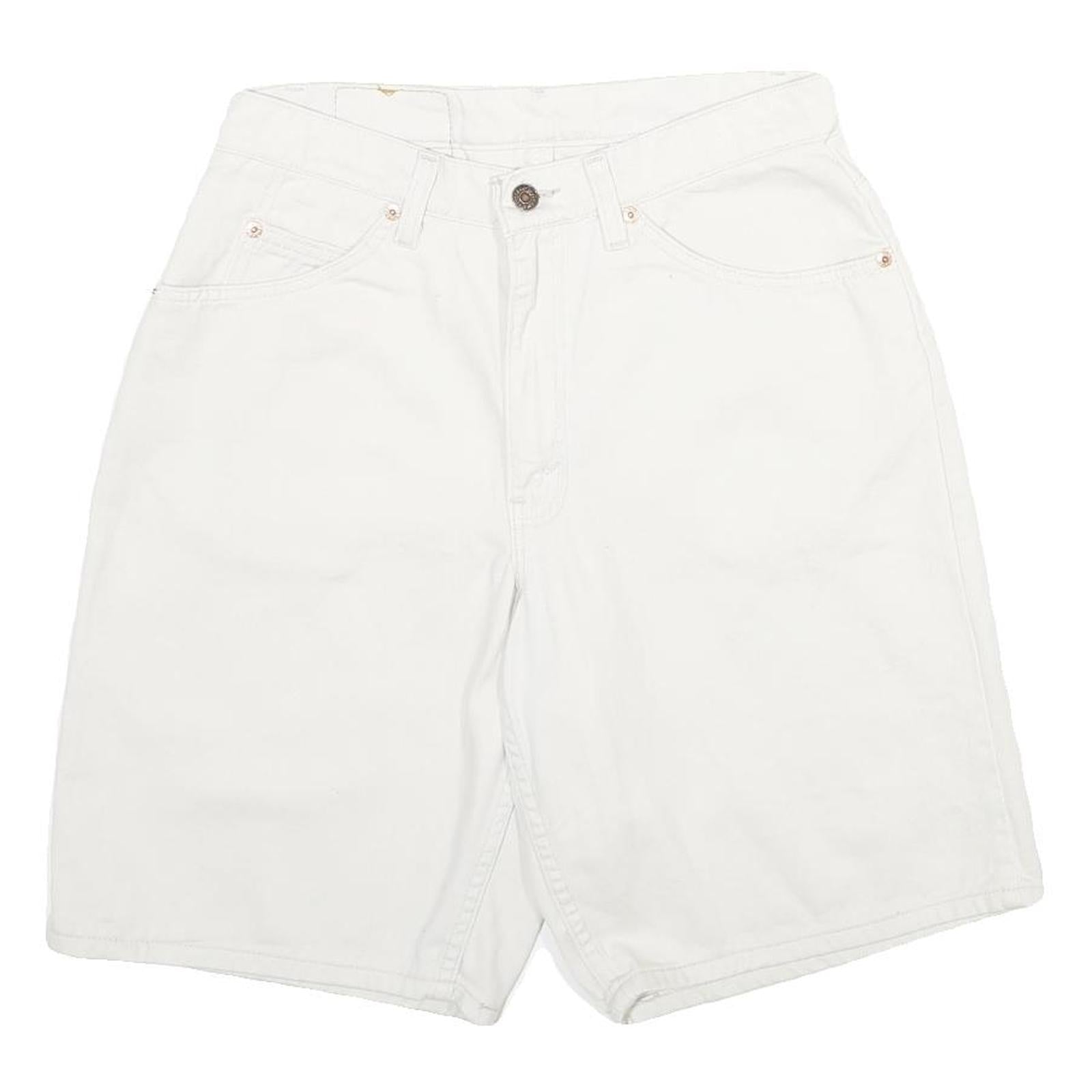 LEVI'S Mens White Cotton Casual Shorts M W31 Classic Fit Comfort Refurbished - N/A refurbished available on Cerqular