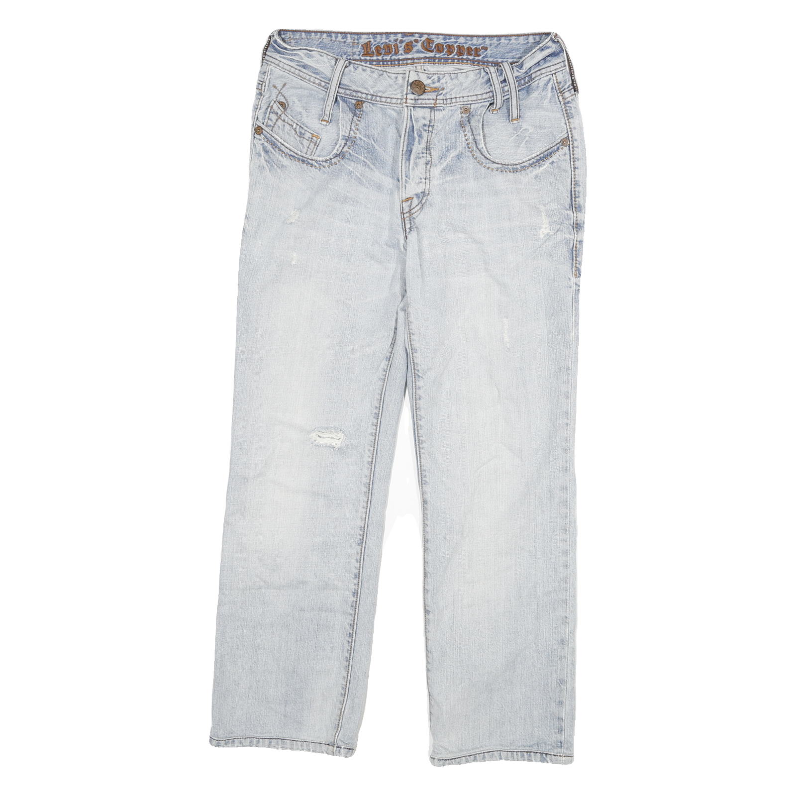 LEVI'S Mens Jeans Blue Regular Straight Denim Light W30 L26 Casual Wear Refurbished - N/A refurbished available on Cerqular