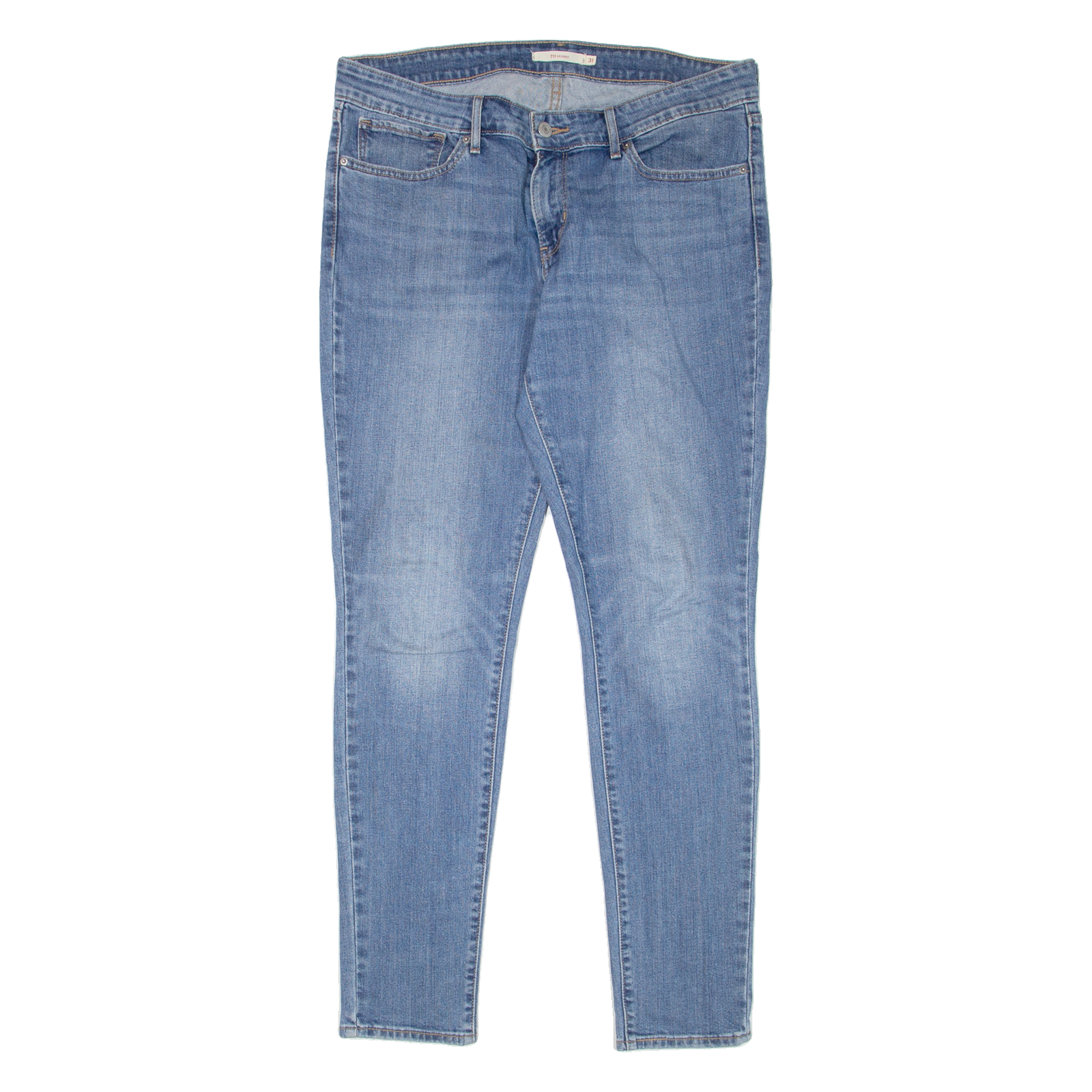 LEVI'S 711 Womens Jeans Blue Slim Skinny Stone Wash W31 L32 Refurbished - N/A refurbished available on Cerqular