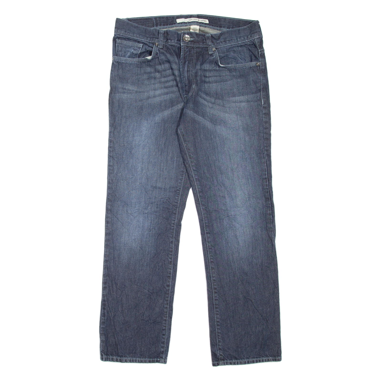 DKNY Mens Jeans Blue Regular Straight Stone Wash W32 L30 Refurbished - N/A refurbished available on Cerqular