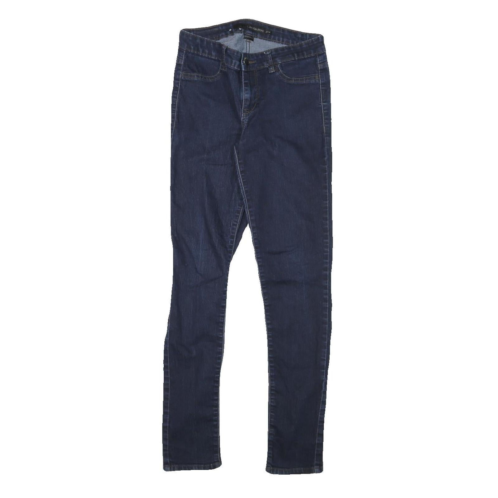 CALVIN KLEIN JEANS Womens Slim Blue Skinny Denim Medium W27 L28 Cotton Blend Zip Refurbished - N/A refurbished available on Cerqular