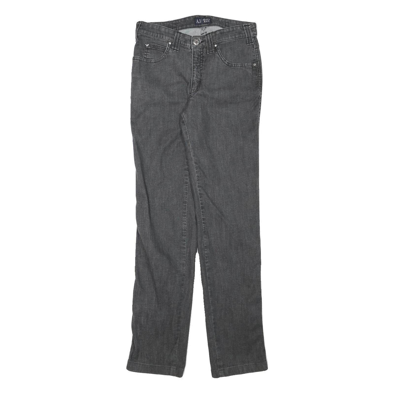 ARMANI JEANS Womens Jeans Black Slim Skinny Denim Medium W26 L28 Stylish Refurbished - N/A refurbished available on Cerqular
