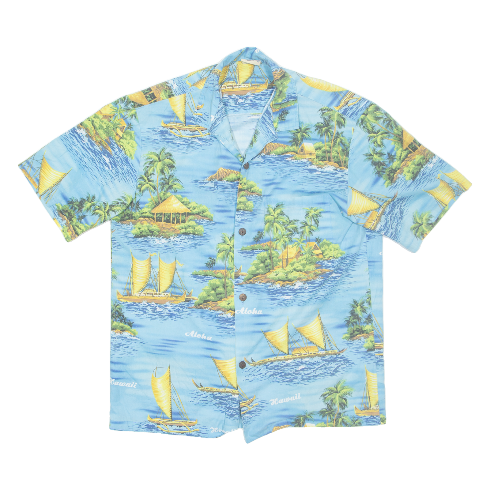 ROYAL CREATIONS Mens Hawaiian Shirt Blue Crazy Pattern M Refurbished - N/A refurbished available on Cerqular