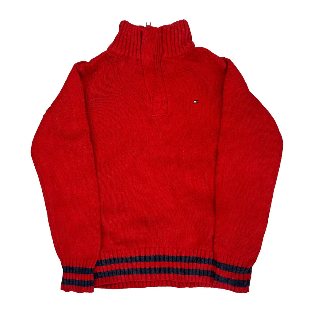 Buy Age 5 Tommy Hilfiger 1/4 Zip - Small Red Cotton Refurbished - $19.08 Age 5 Tommy Hilfiger 1/4 Zip - Small Red Cotton Refurbished - Thrifted (note: this is a term often used to describe second- refurbished available on Cerqular