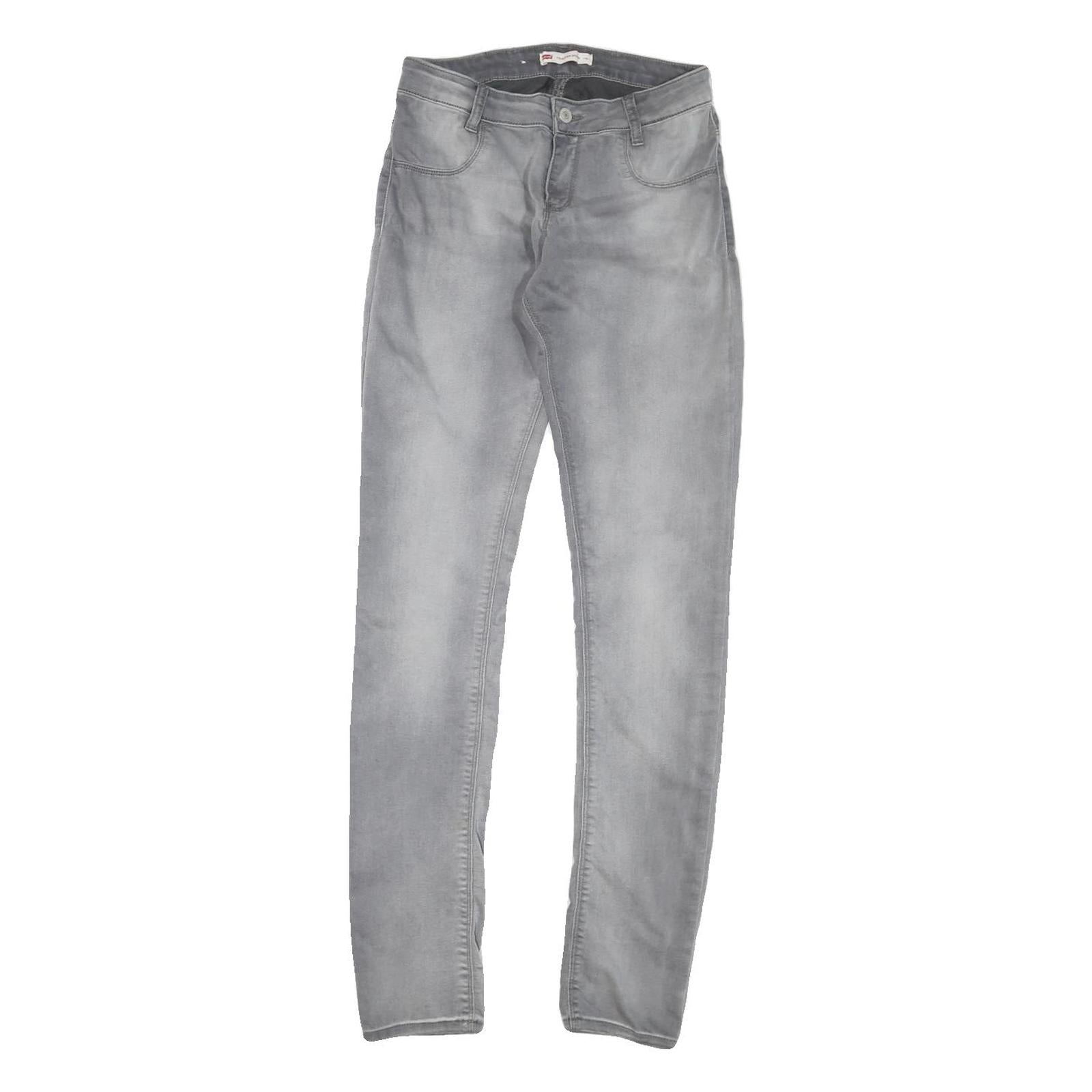 LEVI'S Womens Grey Regular Fit Skinny Denim Jeans W26 L32 Classic Comfort Zip Refurbished - N/A refurbished available on Cerqular