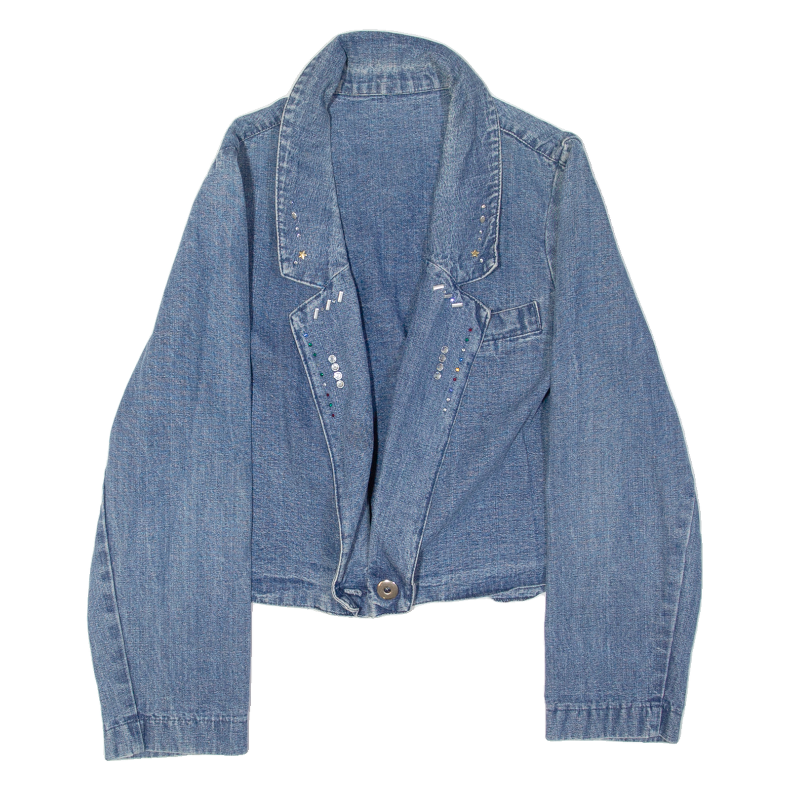 Western Inspired Womens Denim Jacket Blue M Refurbished - N/A refurbished available on Cerqular