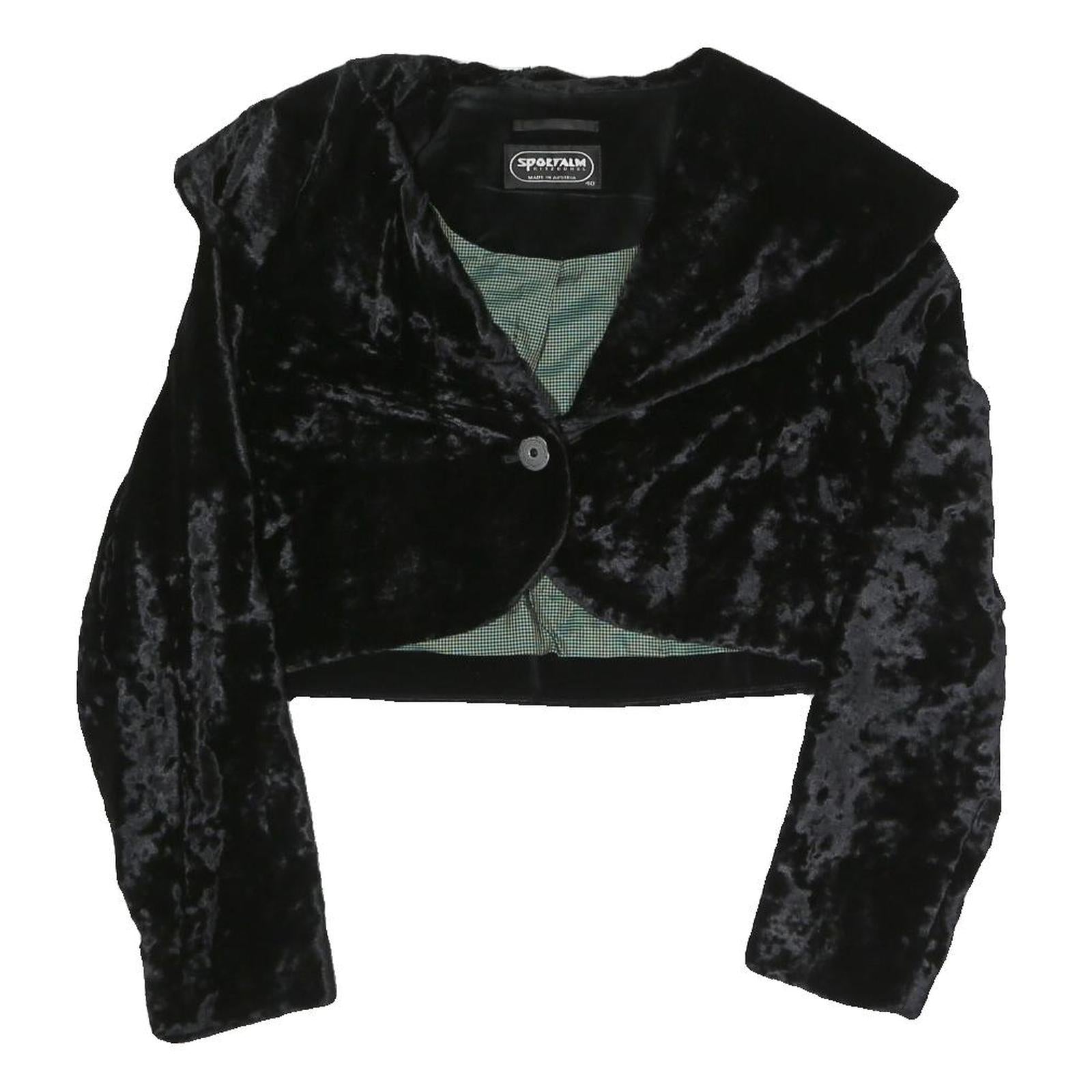 Buy SPORTALM Womens Black Velvet Blazer Tailored Jacket M Polyester Blend Button Refurbished - $48.09 SPORTALM Womens Black Velvet Blazer Tailored Jacket M Polyester Blend Button Refurbished - N/A refurbished available on Cerqular
