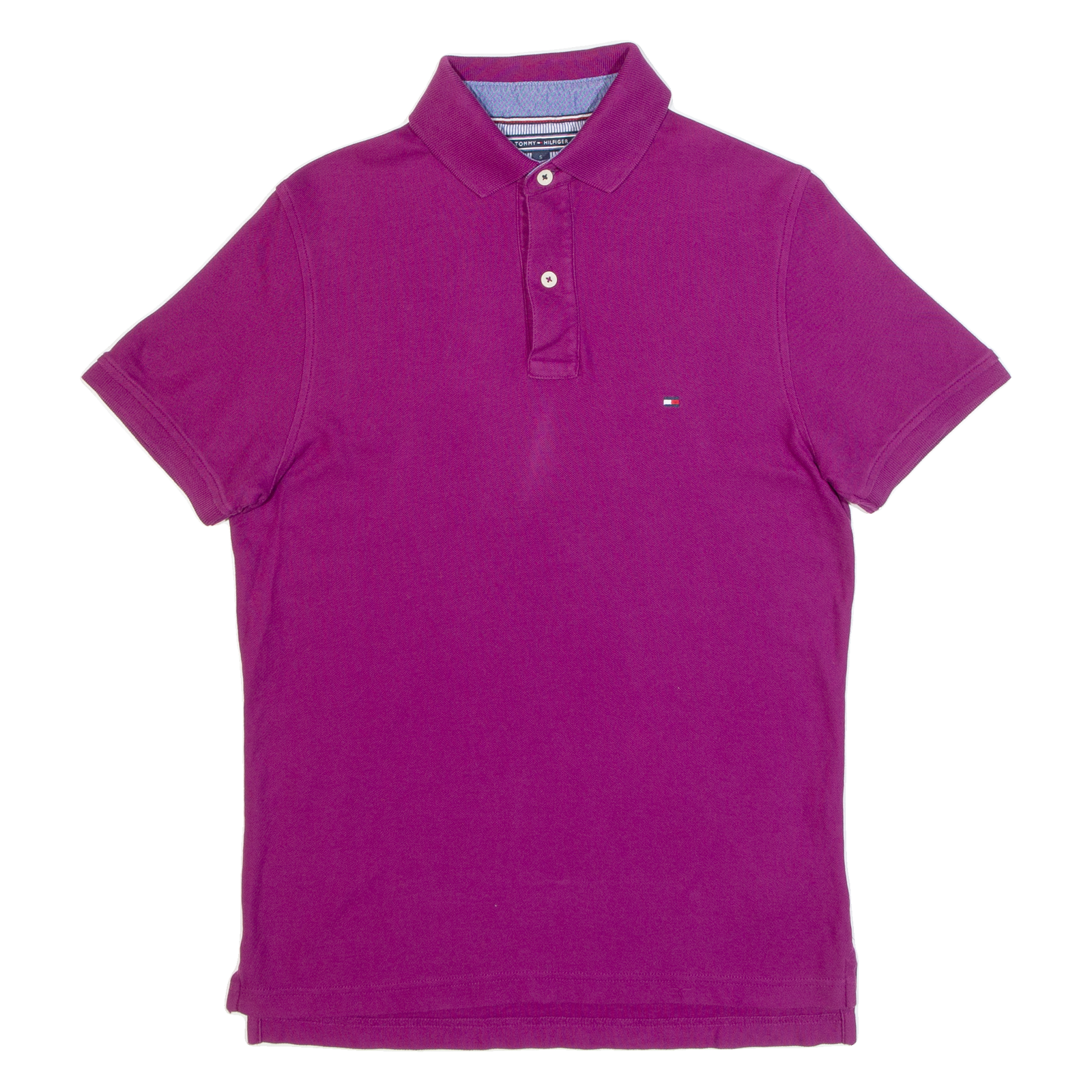 TOMMY HILFIGER Slim Fit Mens Polo Shirt Purple S Refurbished - N/A refurbished available on Cerqular