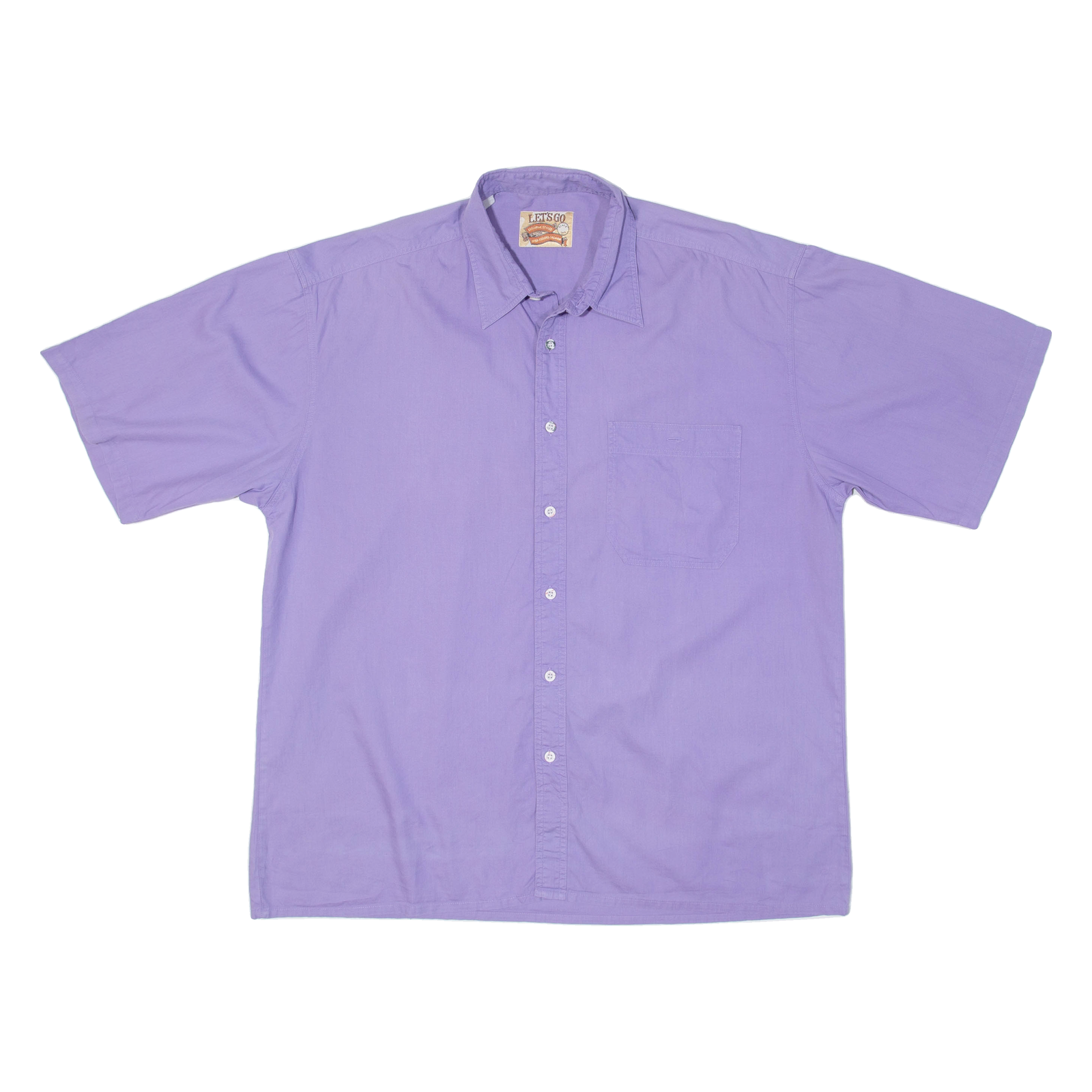 LETS GO Mens Plain Shirt Purple 2XL Refurbished - N/A refurbished available on Cerqular