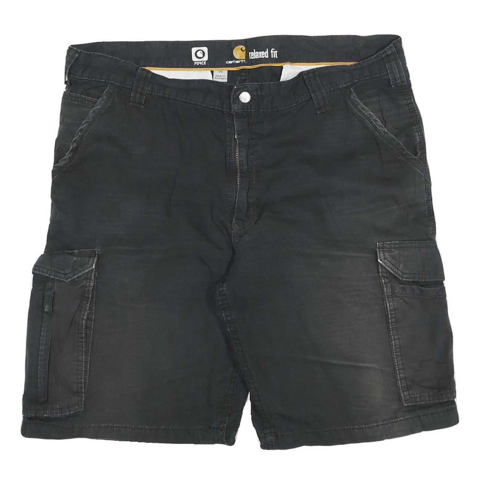 CARHARTT Mens Black Cargo Shorts 2XL W38 Cotton Blend Relaxed Fit Workwear Refurbished - N/A refurbished available on Cerqular