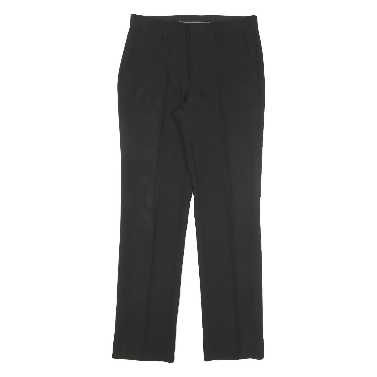 PEACOCKS Womens Black Regular Leg Trousers W28 L30 Smart Zip Closure Refurbished - N/A refurbished available on Cerqular