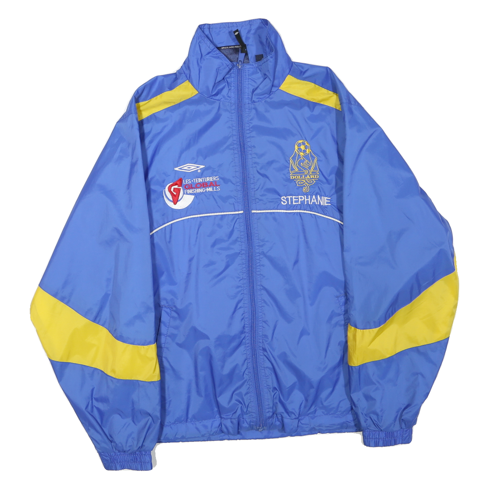 UMBRO Womens Blue & Yellow Zip Polyester Blend Sports Jacket L Lightweight Refurbished - N/A refurbished available on Cerqular