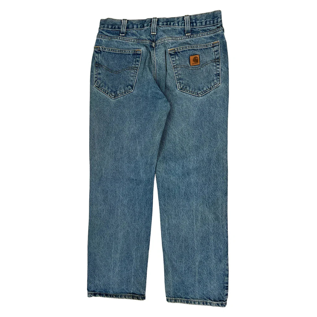 Carhartt Jeans - 32W 30L Blue Denim Refurbished - Thrifted (note: this is a term often used to describe second- refurbished available on Cerqular