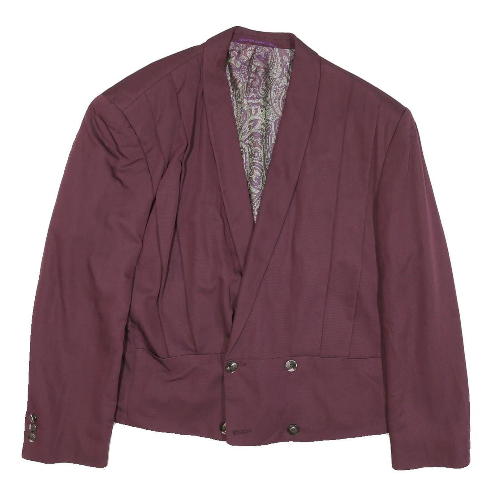 Buy Womens Purple Plain Button Polyester Blend Jacket M Paisley Lining Refurbished - $48.09 Womens Purple Plain Button Polyester Blend Jacket M Paisley Lining Refurbished - N/A refurbished available on Cerqular