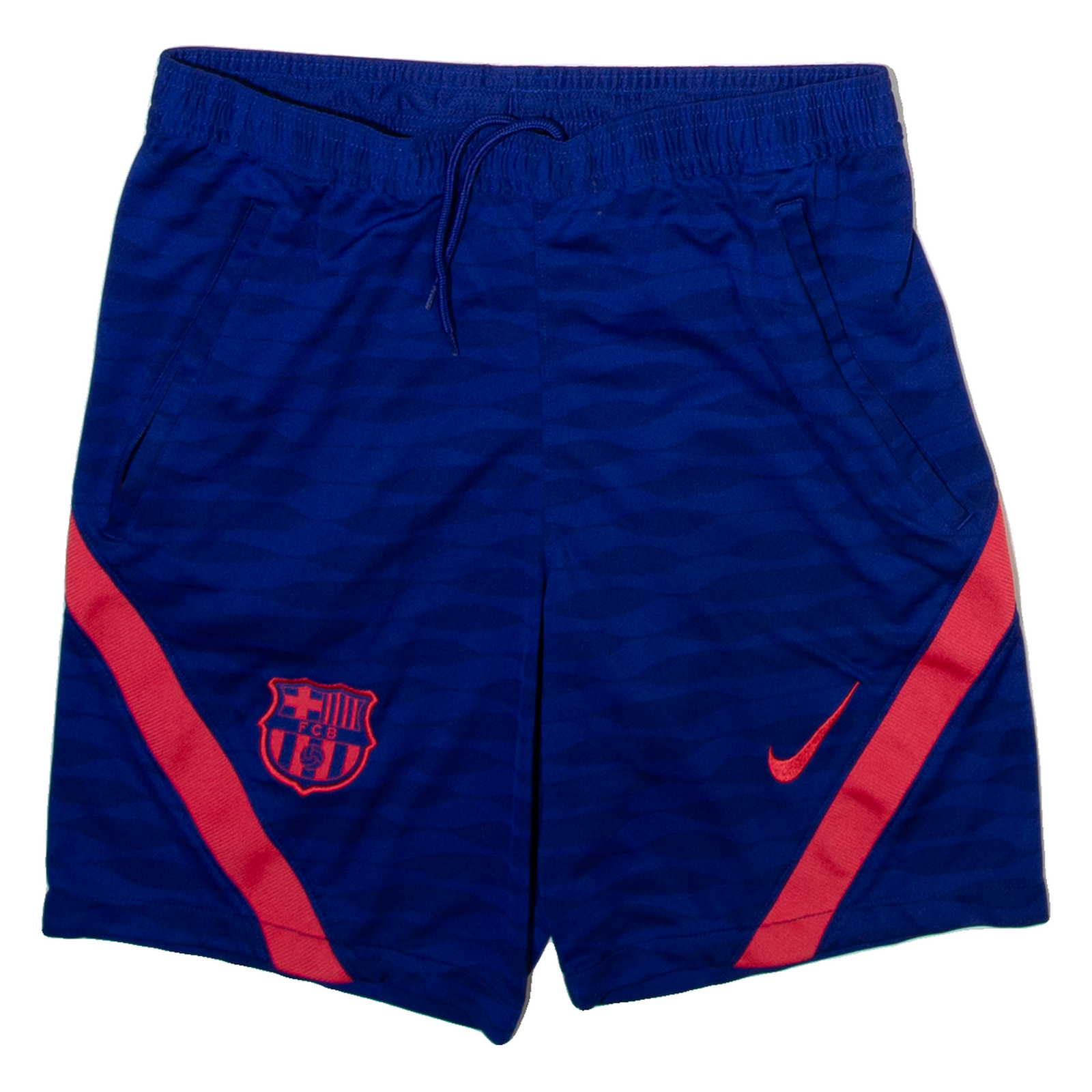 NIKE FC Barcelona Mens Casual Shorts Blue Striped M W26 Refurbished - N/A refurbished available on Cerqular