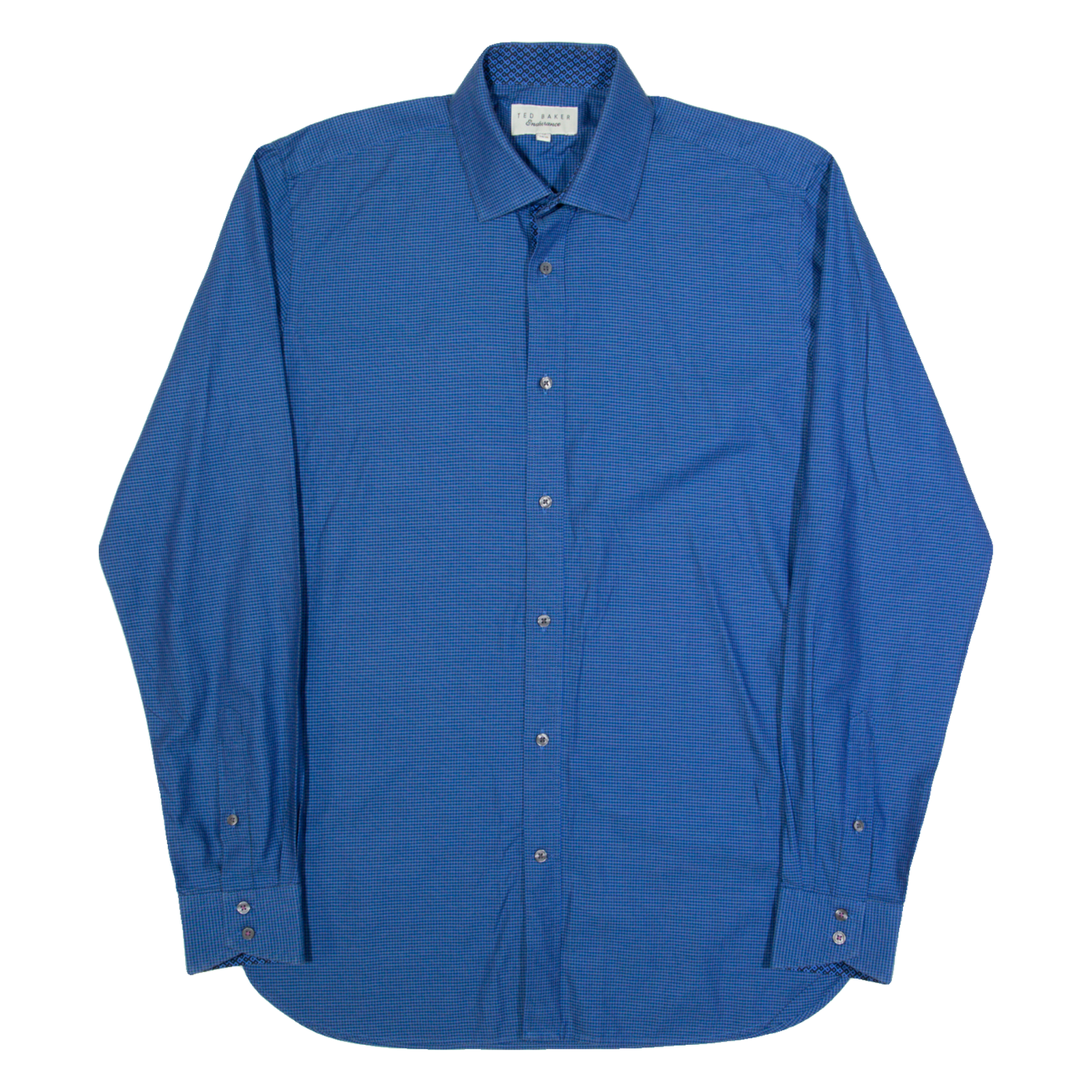 TED BAKER Mens Shirt Blue Check Long Sleeve M Refurbished - N/A refurbished available on Cerqular