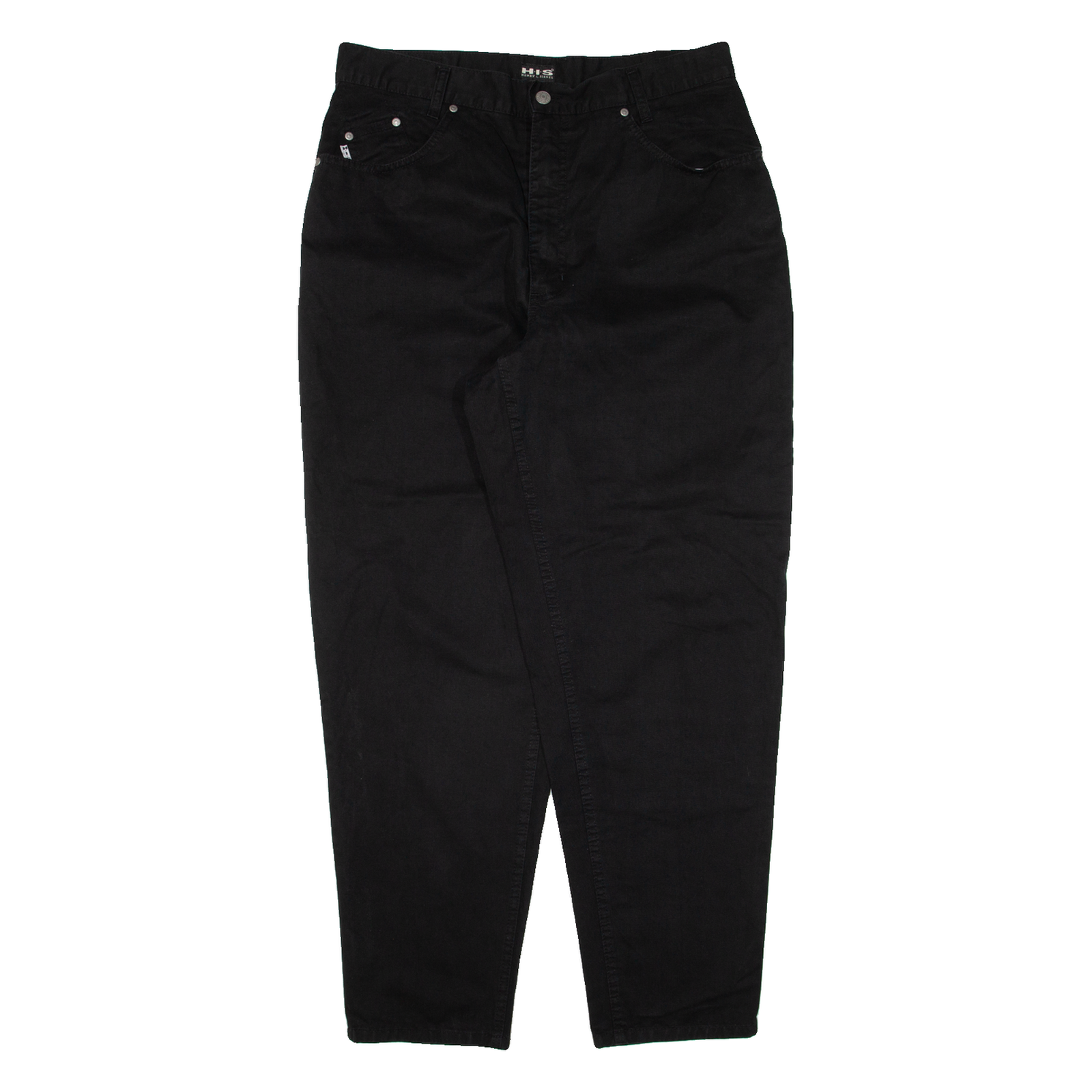 H.I.S Womens Trousers Black Relaxed Tapered W33 L30 Refurbished - N/A refurbished available on Cerqular