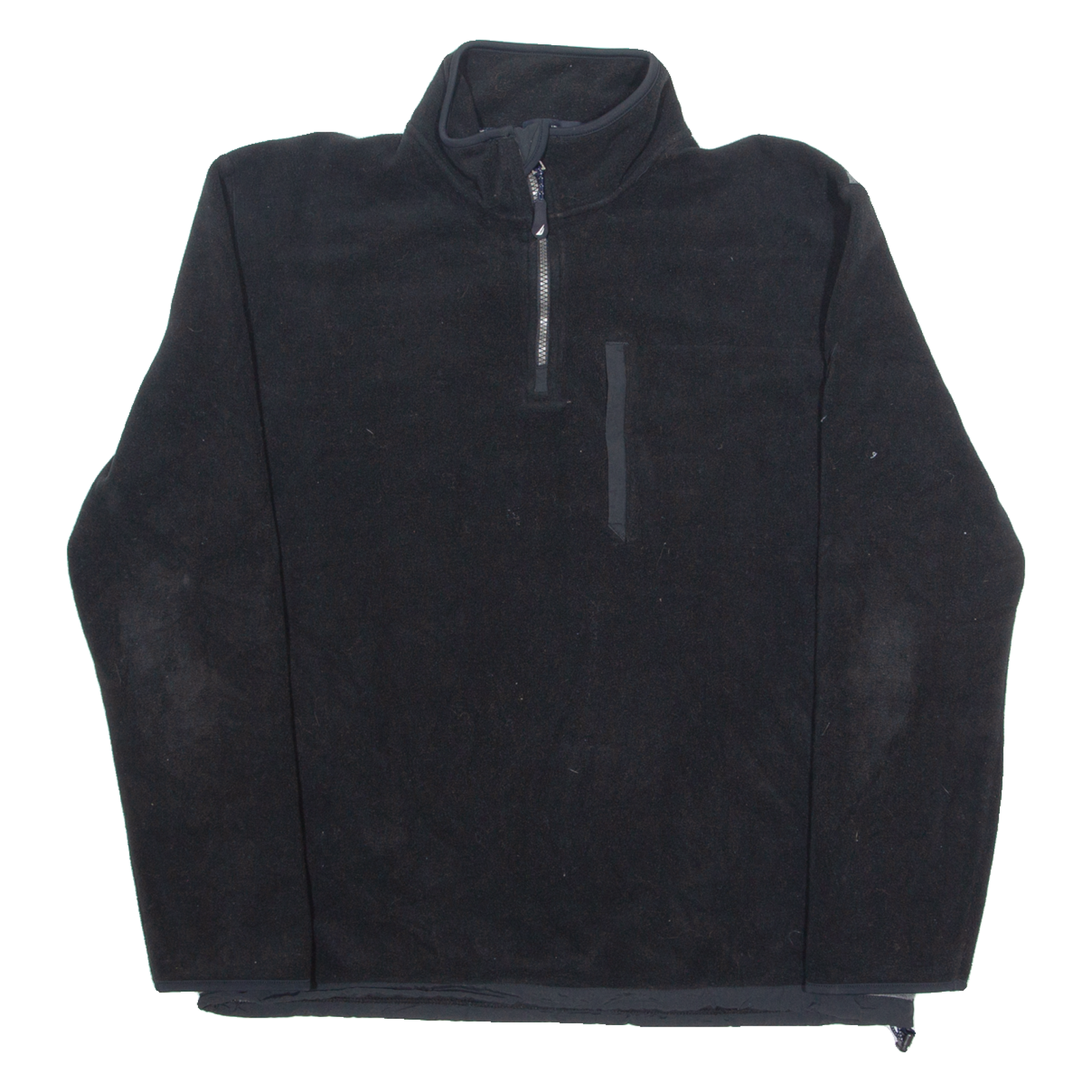 NAUTICA Mens Fleece Black 1/4 Zip Tight Knit L Refurbished - N/A refurbished available on Cerqular