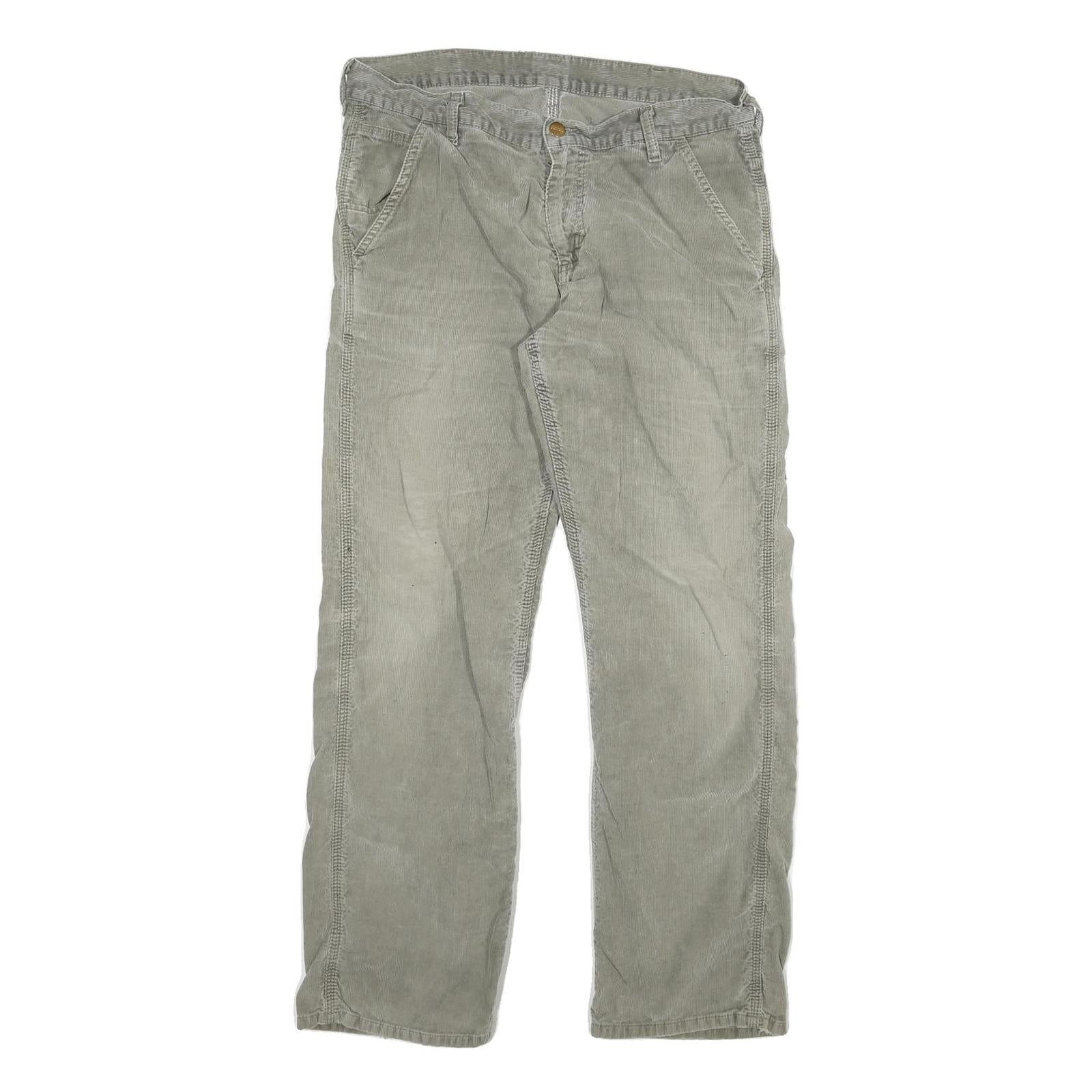 CARHARTT Mens Cotton Blend Regular Fit Beige Trousers W32 L29 Zip Closure Refurbished - N/A refurbished available on Cerqular