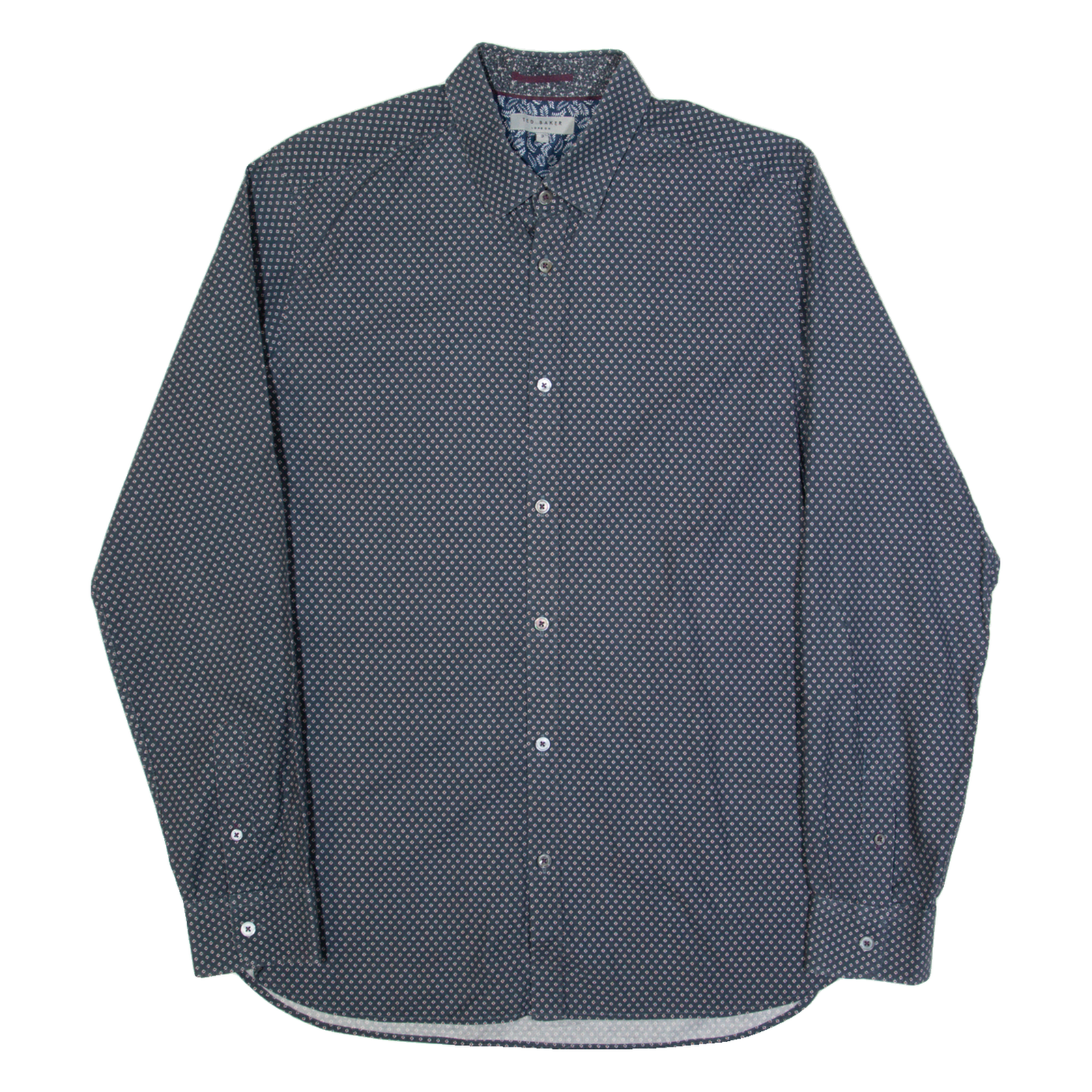 TED BAKER Mens Shirt Black Spotted Long Sleeve M Refurbished - N/A refurbished available on Cerqular