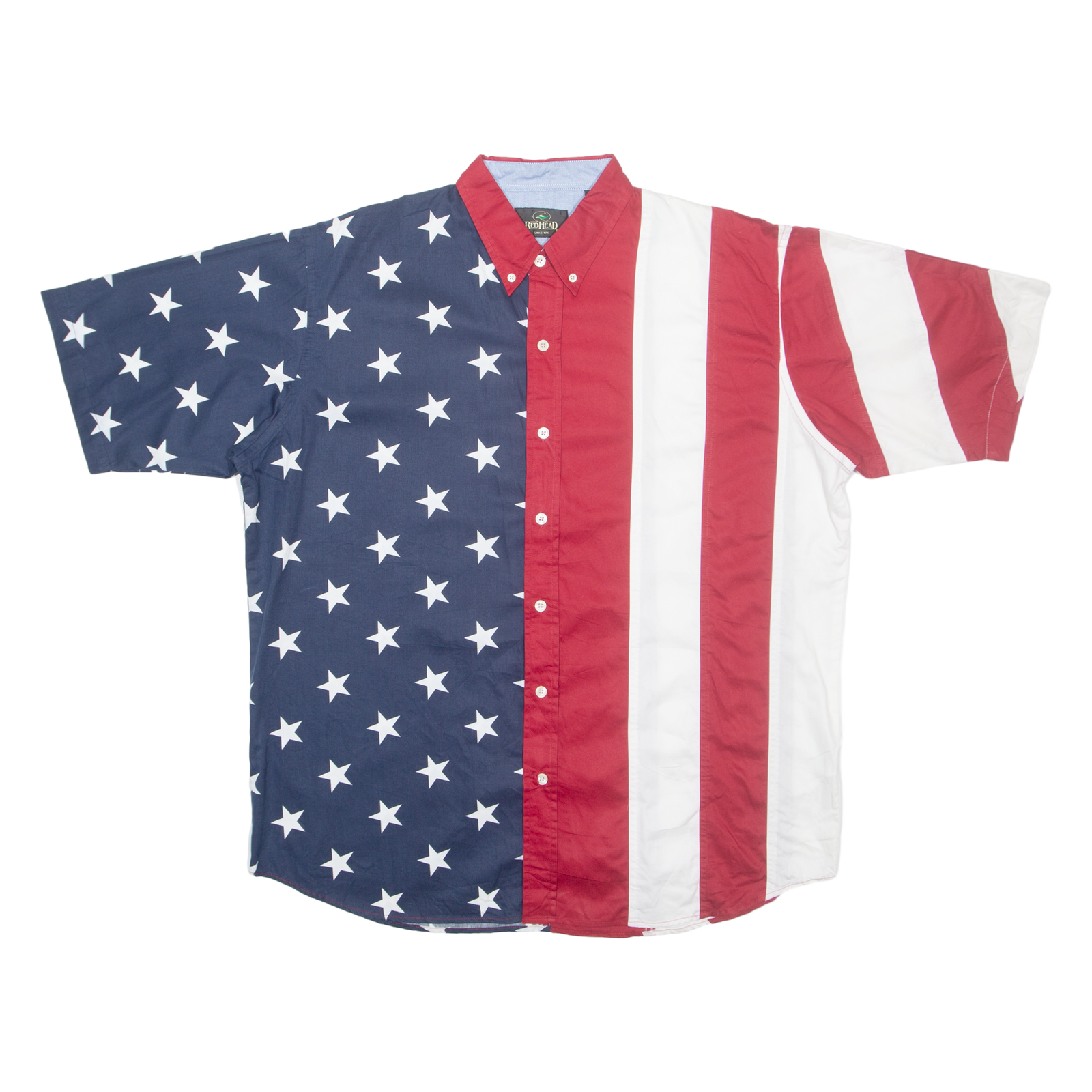 REDHEAD USA Mens Shirt Blue Crazy Pattern XL Refurbished - N/A refurbished available on Cerqular