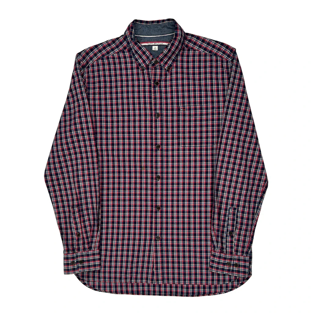 Tommy Hilfiger Checked Shirt - Large Multicoloured Cotton Refurbished - Thrifted (note: this is a term often used to describe second- refurbished available on Cerqular