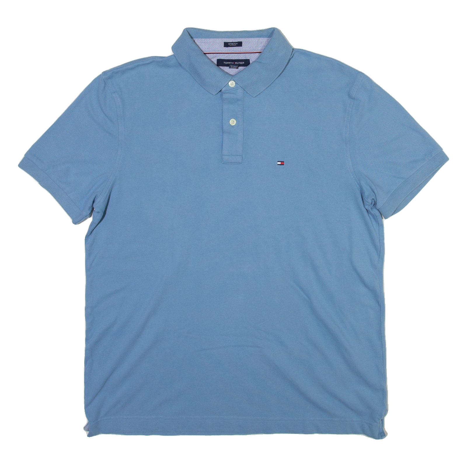 TOMMY HILFIGER Mens Polo Shirt Blue L Refurbished - N/A refurbished available on Cerqular