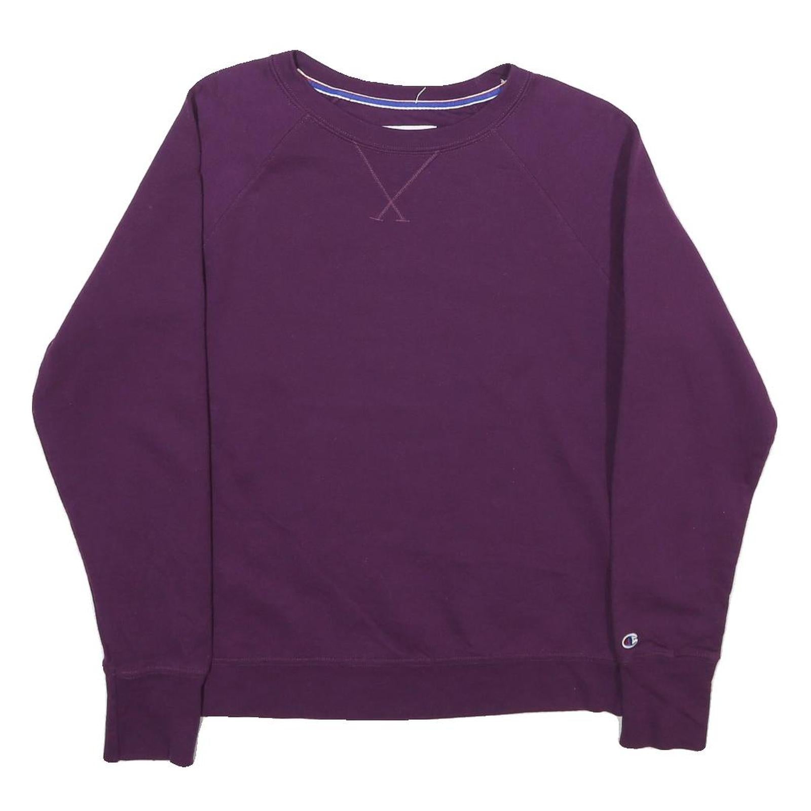 Buy CHAMPION Mens Purple Crew Neck M Cotton Blend Sweatshirt Pullover Casual Refurbished - $33.79 CHAMPION Mens Purple Crew Neck M Cotton Blend Sweatshirt Pullover Casual Refurbished - N/A refurbished available on Cerqular