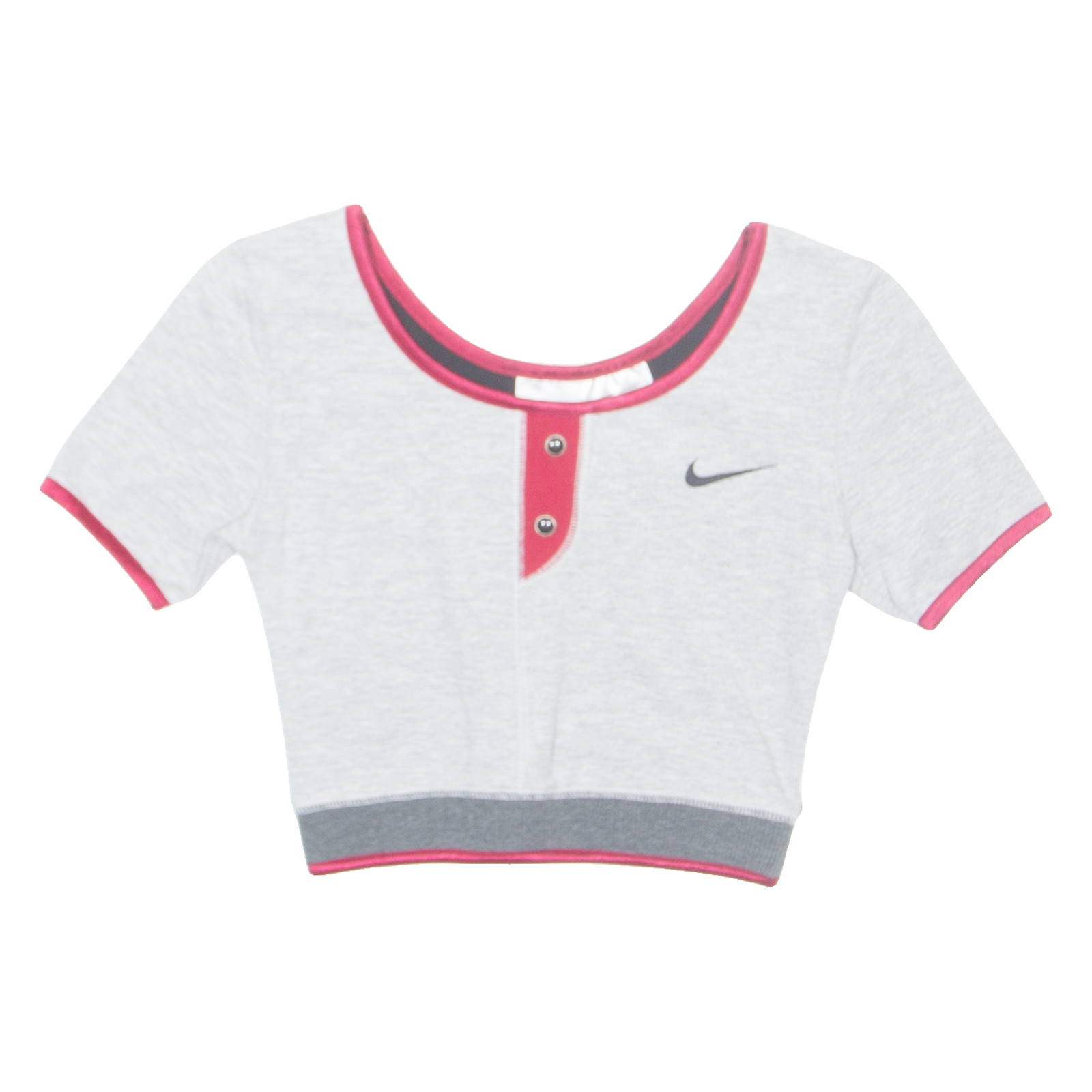 NIKE Cropped Womens T-Shirt Grey UK 6 Refurbished - N/A refurbished available on Cerqular