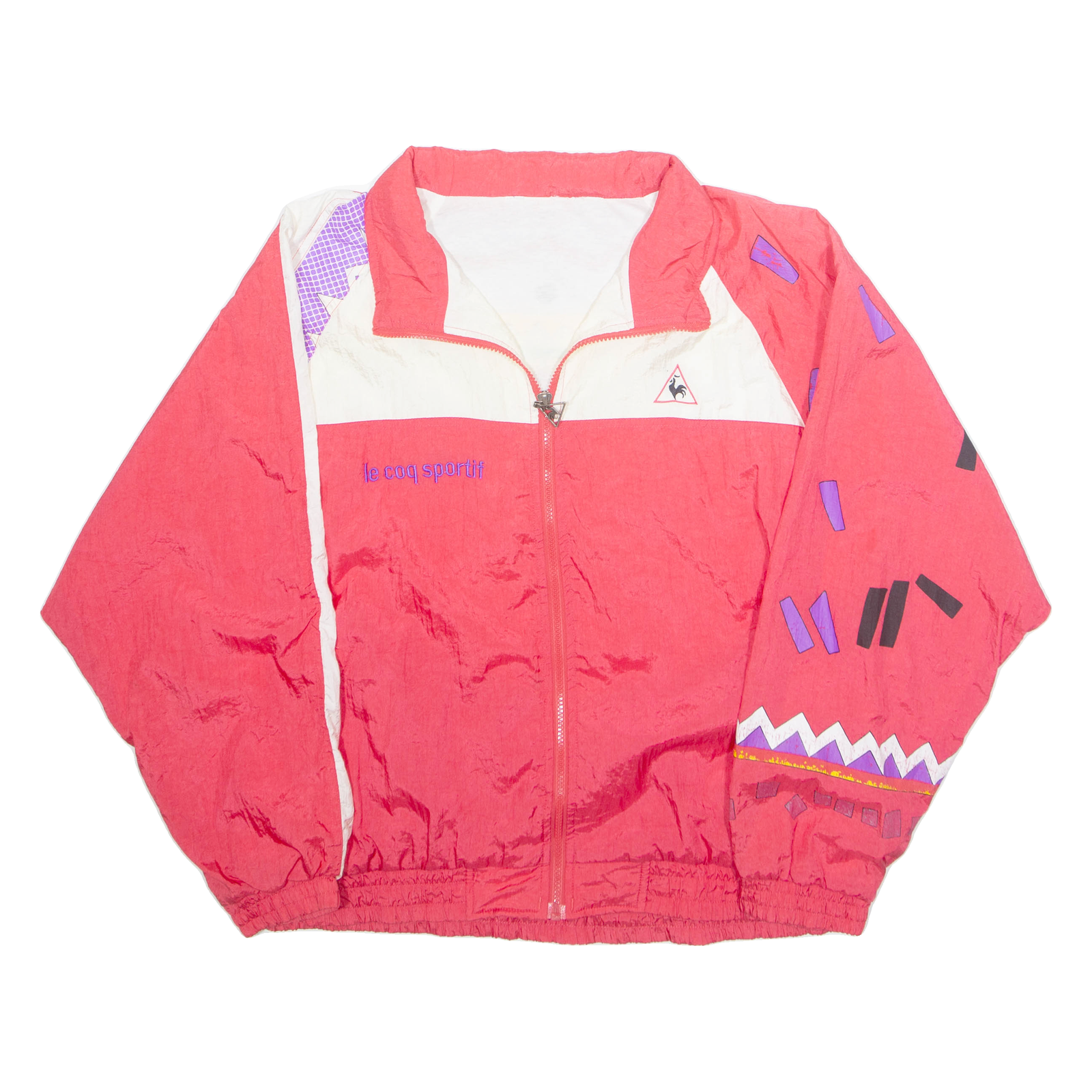 LE COQ SPORTIF Womens Shell Jacket Pink Nylon XL Refurbished - N/A refurbished available on Cerqular