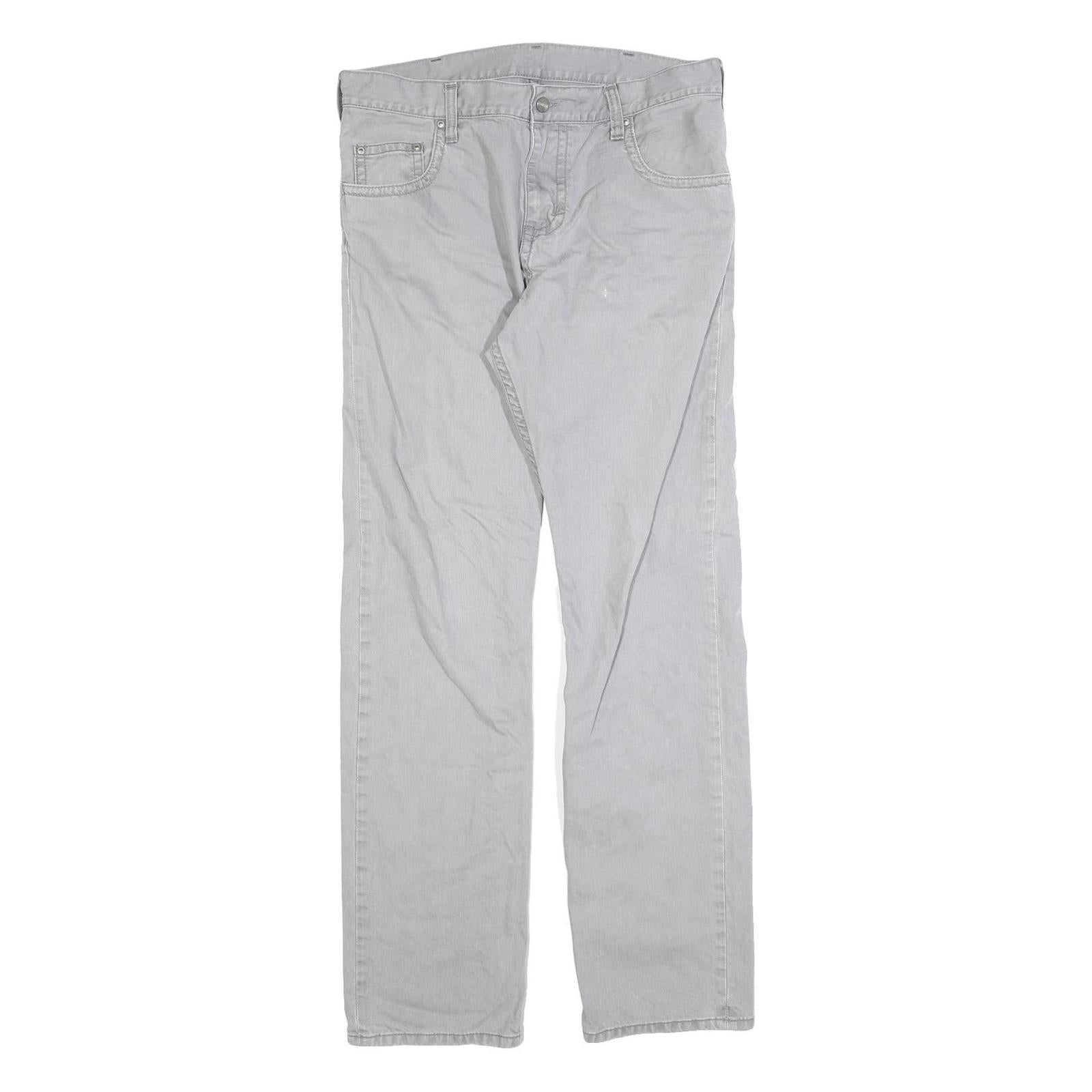 CARHARTT Mens Slim Fit Jeans Grey Denim W32 L34 Casual Zip Closure Refurbished - N/A refurbished available on Cerqular