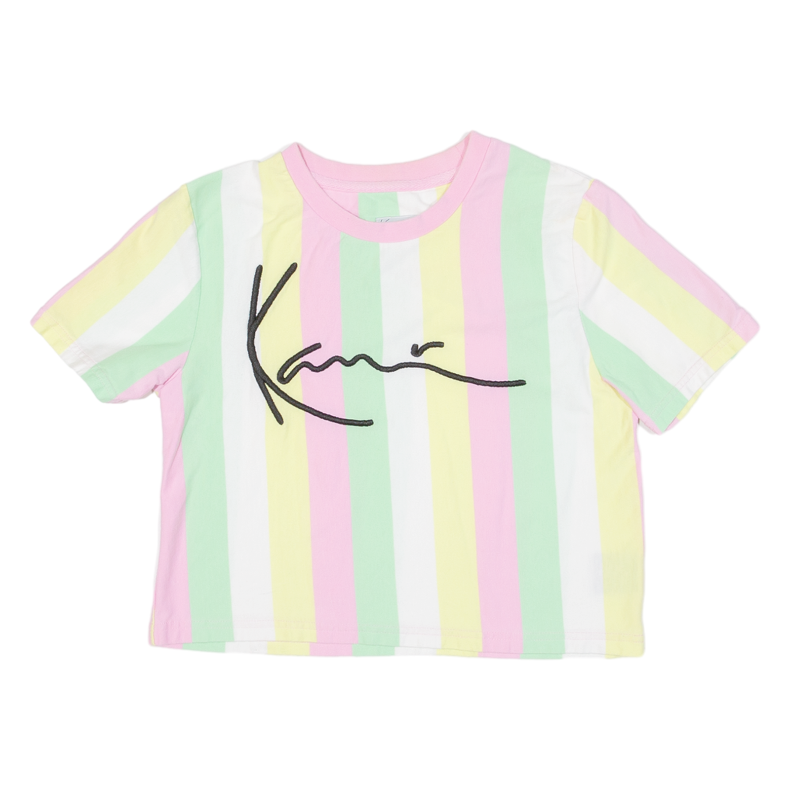KARL KANI Cropped Womens T-Shirt Pink XS Refurbished - N/A refurbished available on Cerqular