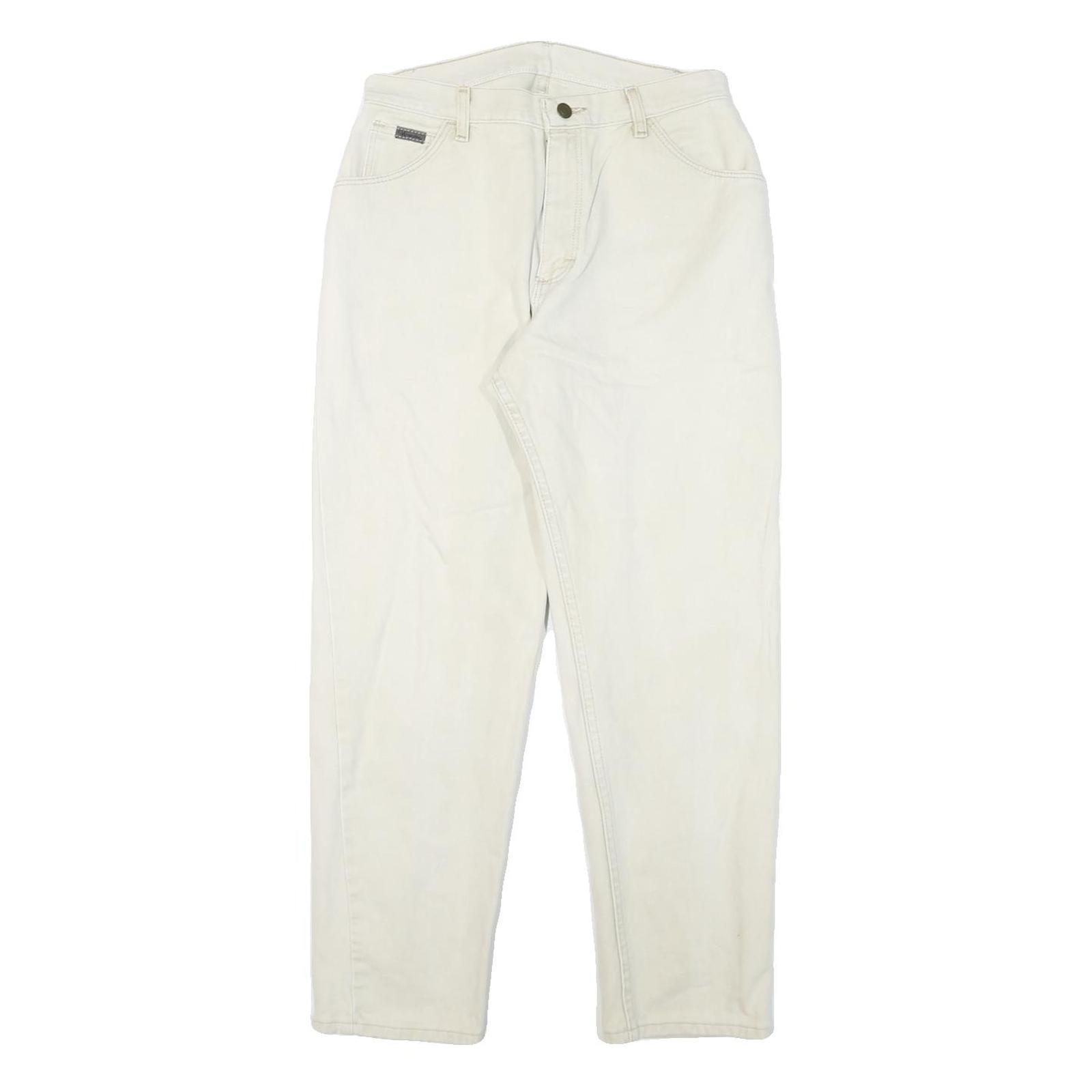 WRANGLER Womens Slim White Cotton Blend Denim Slim Jeans W29 L29 Classic Fit Zip Refurbished - N/A refurbished available on Cerqular