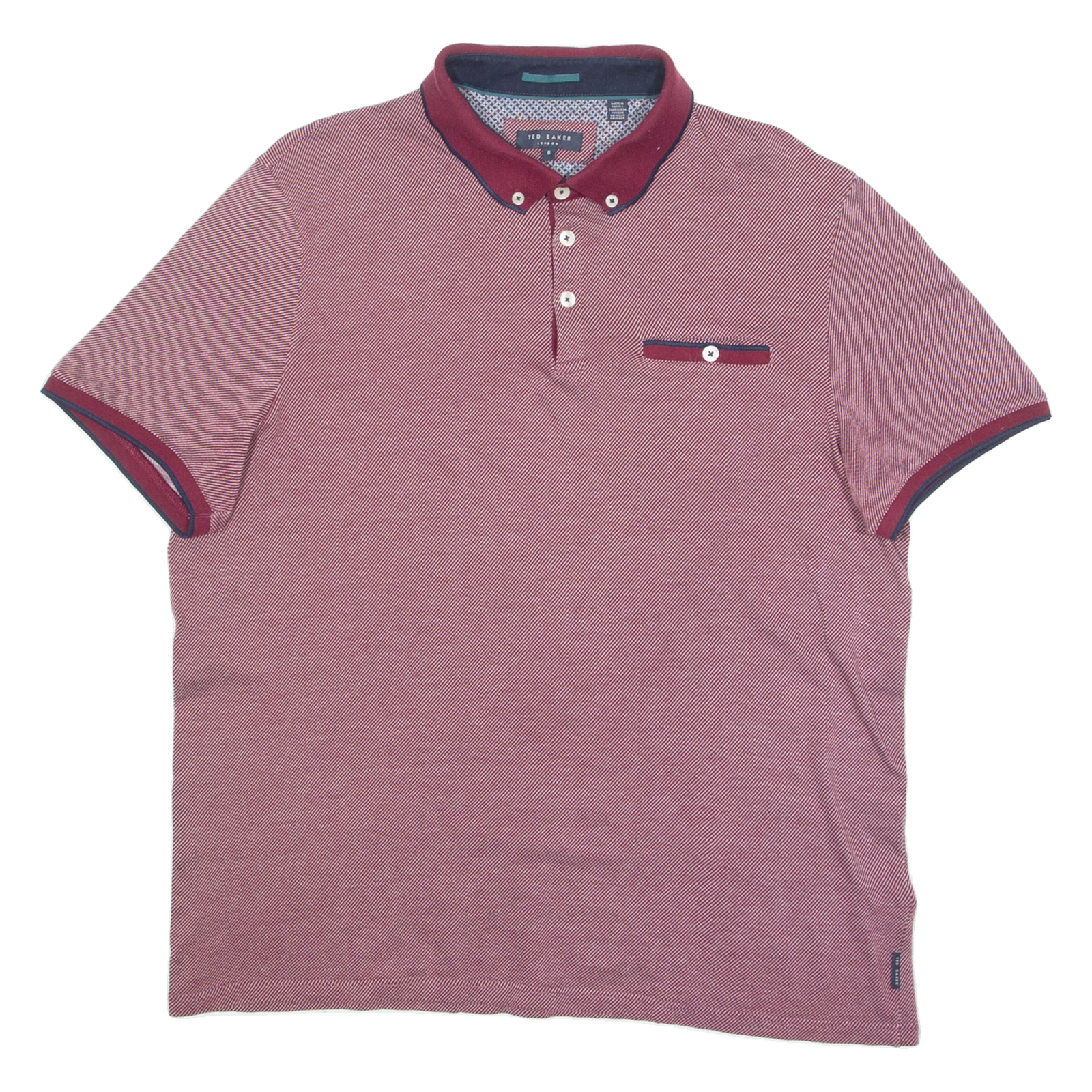 TED BAKER Mens Polo Shirt Maroon XL Refurbished - N/A refurbished available on Cerqular