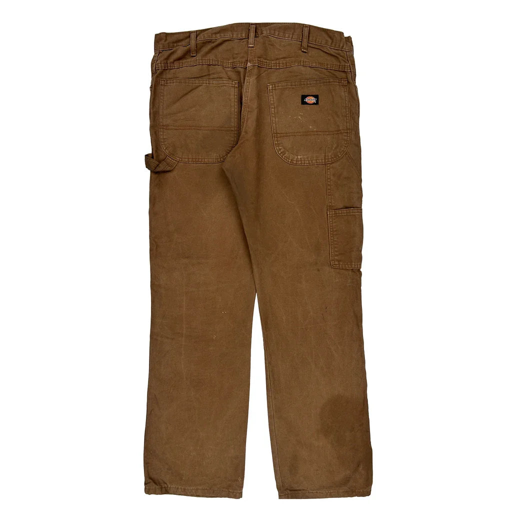 Buy Dickies Carpenter Trousers - 36W 30L Brown Cotton Refurbished - $22.77 Dickies Carpenter Trousers - 36W 30L Brown Cotton Refurbished - Thrifted (note: this is a term often used to describe second- refurbished available on Cerqular