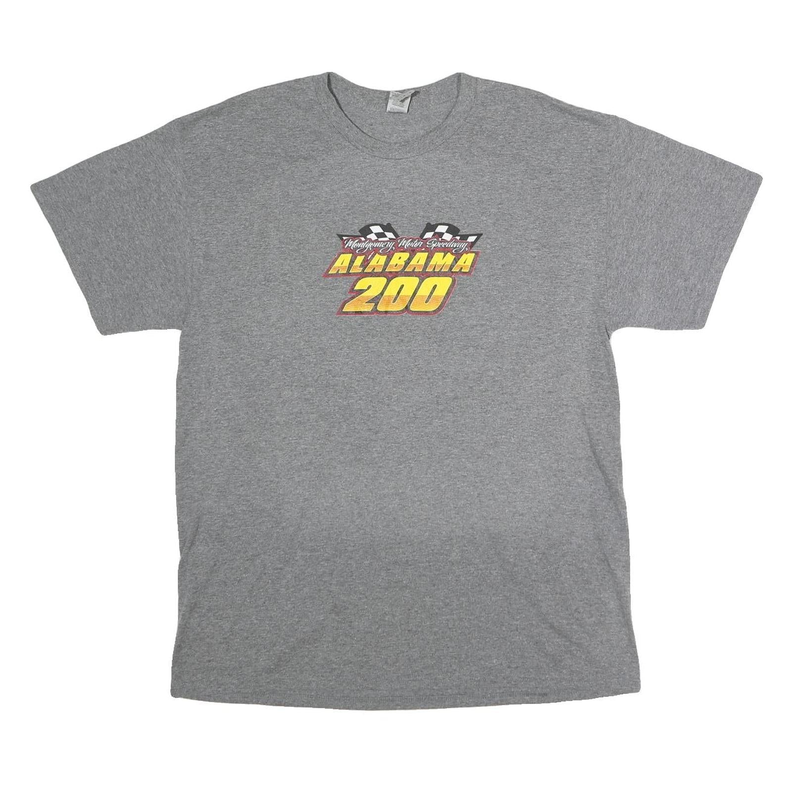 GILDAN Mens Grey Alabama 200 Racing Graphic T-Shirt L Short Sleeve Crew Neck Refurbished - N/A refurbished available on Cerqular