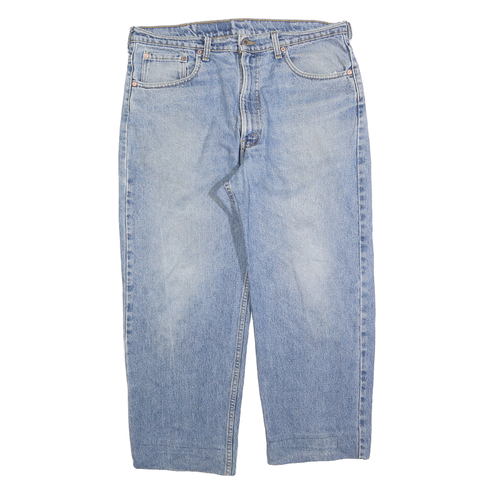 LEVI'S 555 Mens Jeans Blue Relaxed Straight Denim Medium W38 L25 Classic Style Refurbished - N/A refurbished available on Cerqular