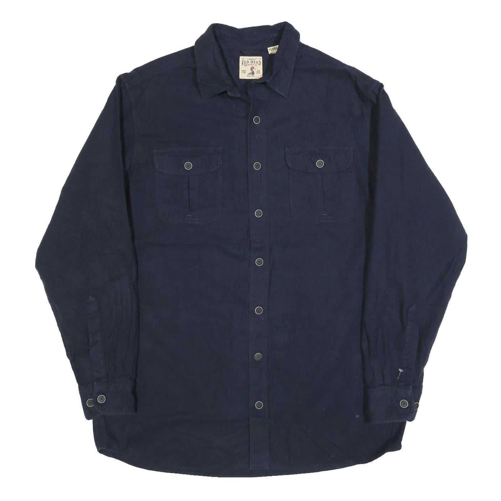 Buy REDHEAD Mens Navy Blue Shirt XL Cotton Blend Button Long Sleeve Casual Refurbished - $28.59 REDHEAD Mens Navy Blue Shirt XL Cotton Blend Button Long Sleeve Casual Refurbished - N/A refurbished available on Cerqular