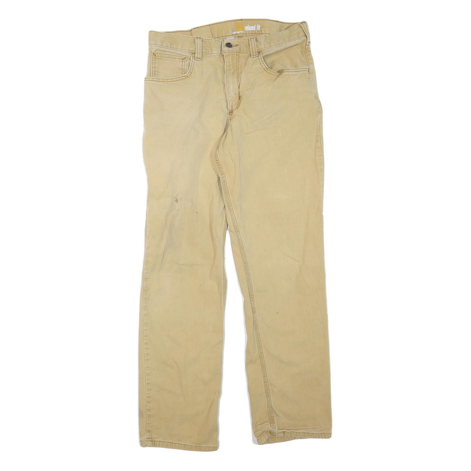 Buy CARHARTT Mens Cotton Blend Beige Regular Fit Straight Leg Trousers W32 L32 Refurbished - $40.29 CARHARTT Mens Cotton Blend Beige Regular Fit Straight Leg Trousers W32 L32 Refurbished - N/A refurbished available on Cerqular